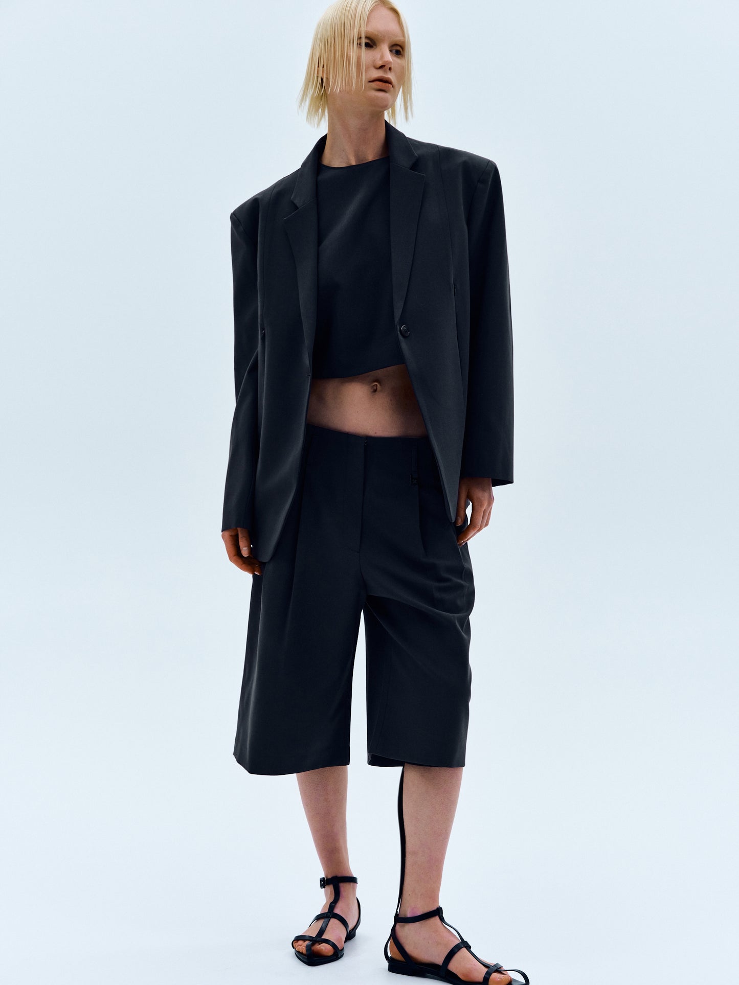 Zip Pocket Blazer, Charcoal