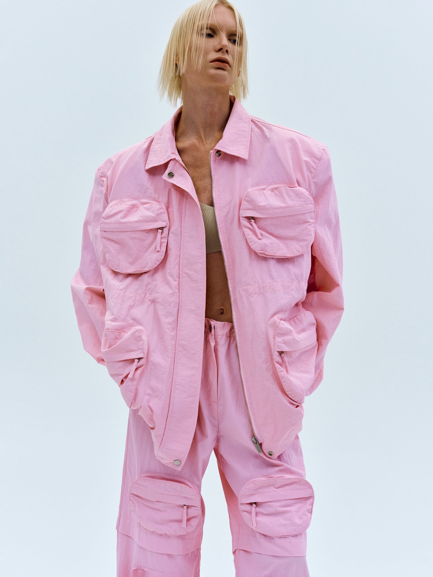 Multi-Pocket Jacket, Pink