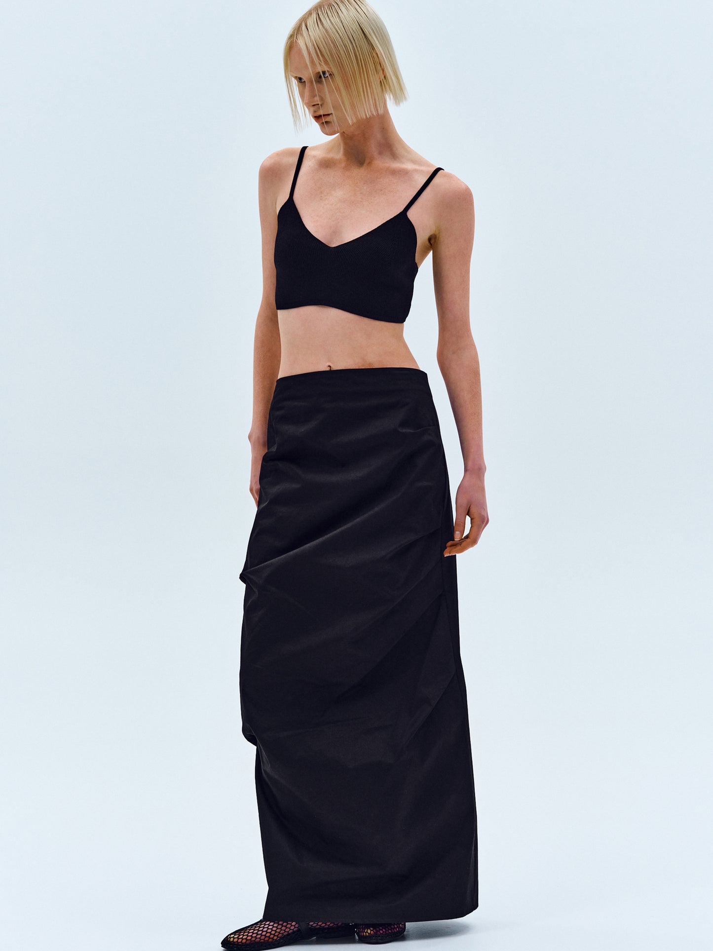 Knitted Bra Top, Black