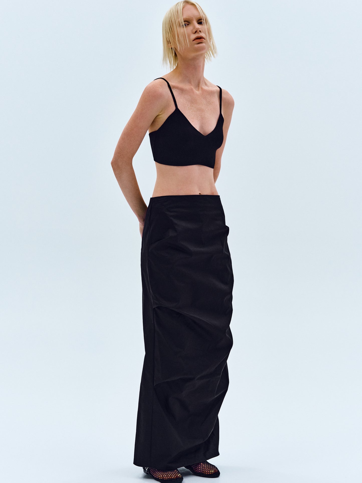 Knitted Bra Top, Black