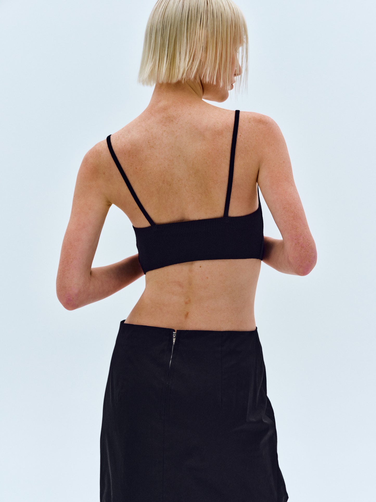 Knitted Bra Top, Black