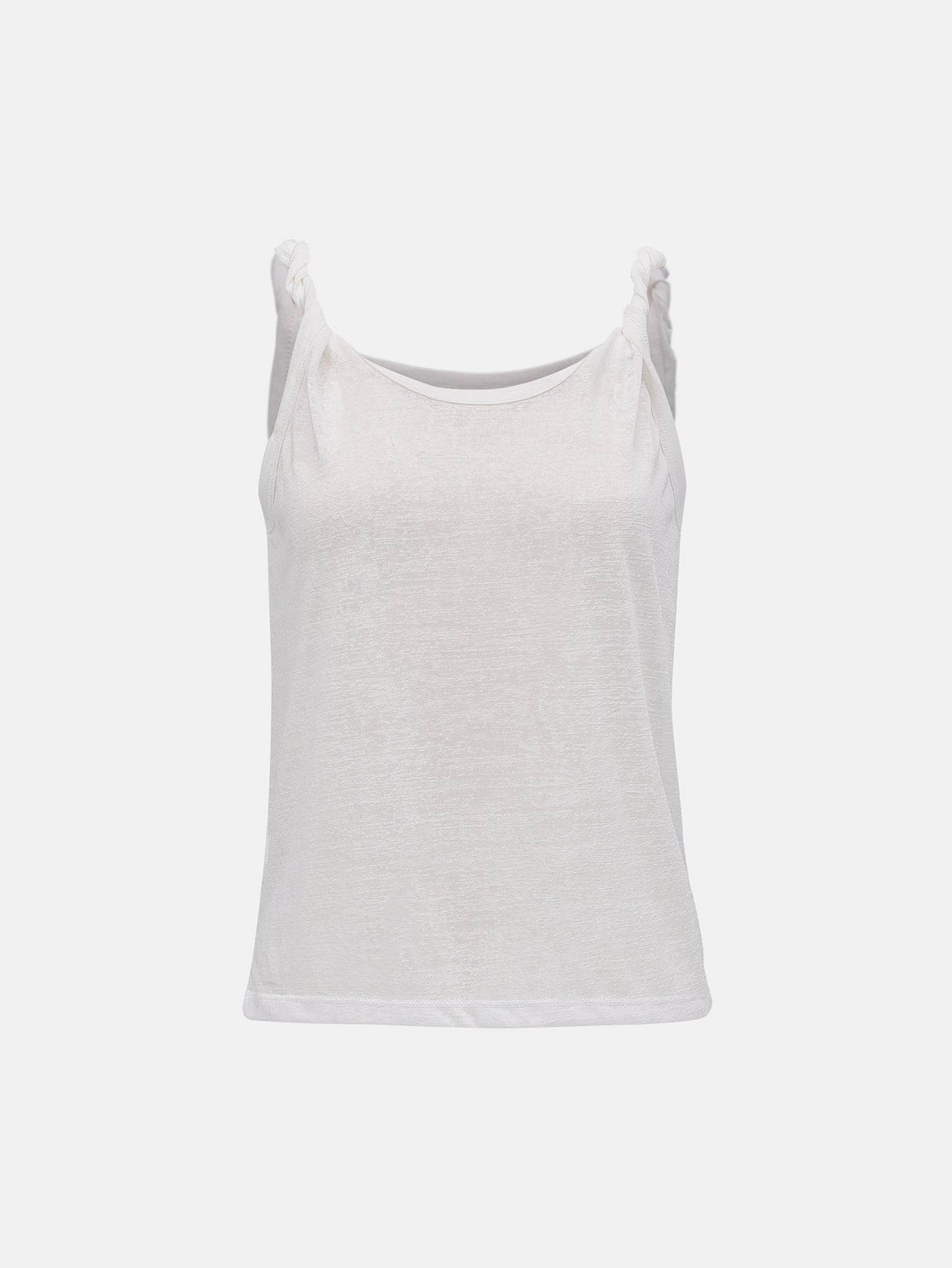 Twist Detailed Tank, White