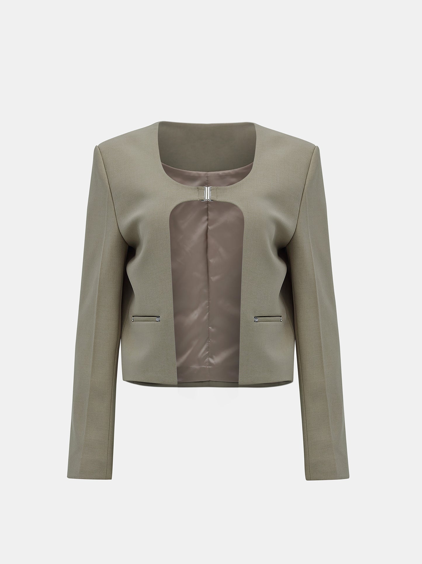 Cut-Out Hook Blazer, Sage