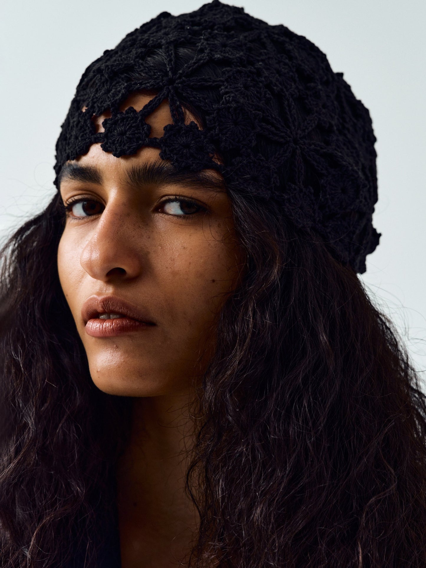 Hand-Crochet Beanie, Black