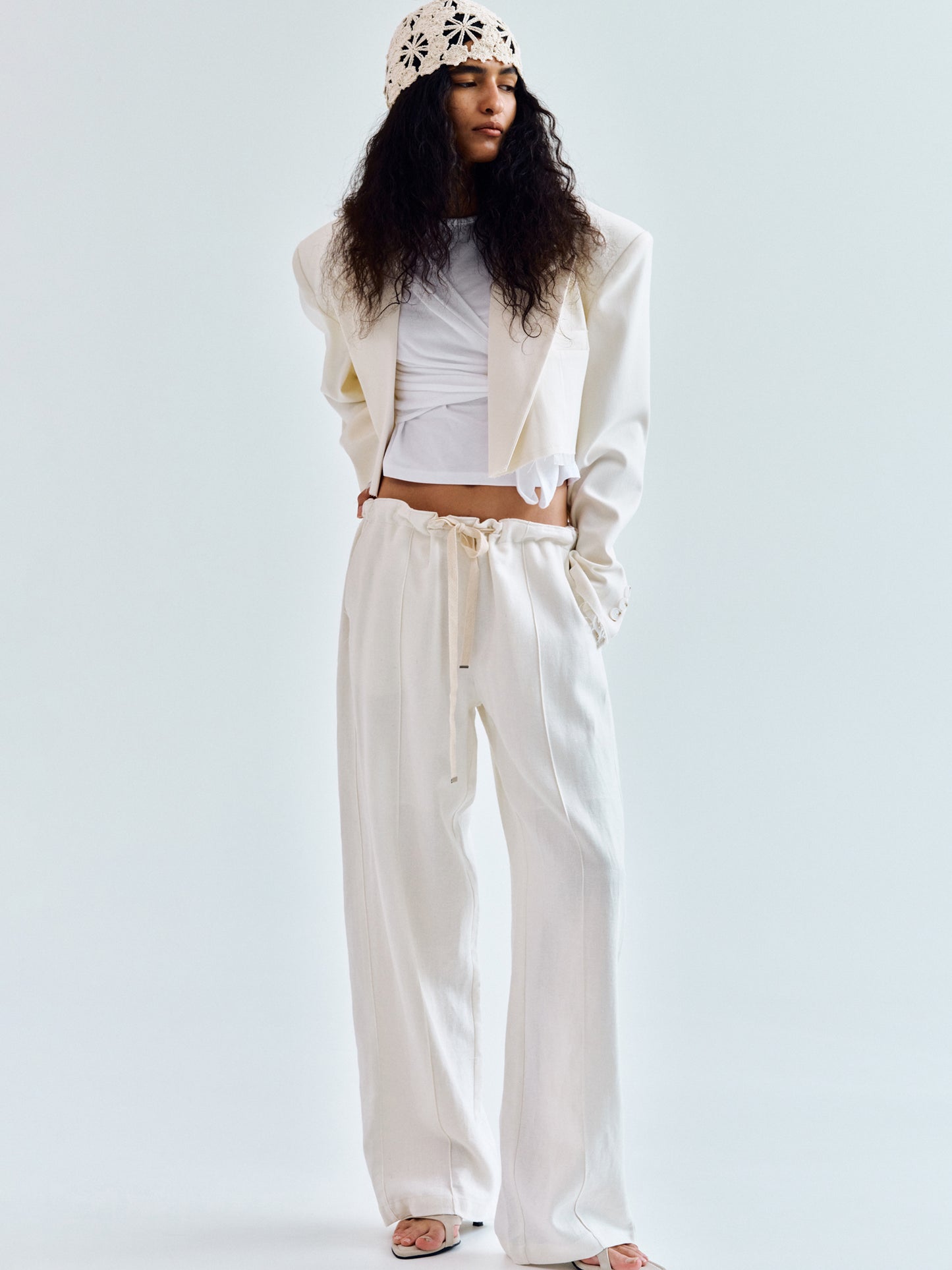 Raw Cut Open Blazer, Champagne