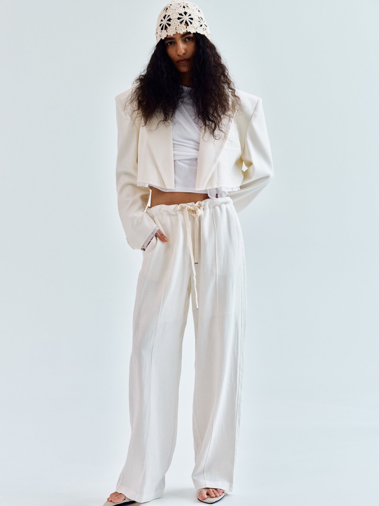 Raw Cut Open Blazer, Champagne