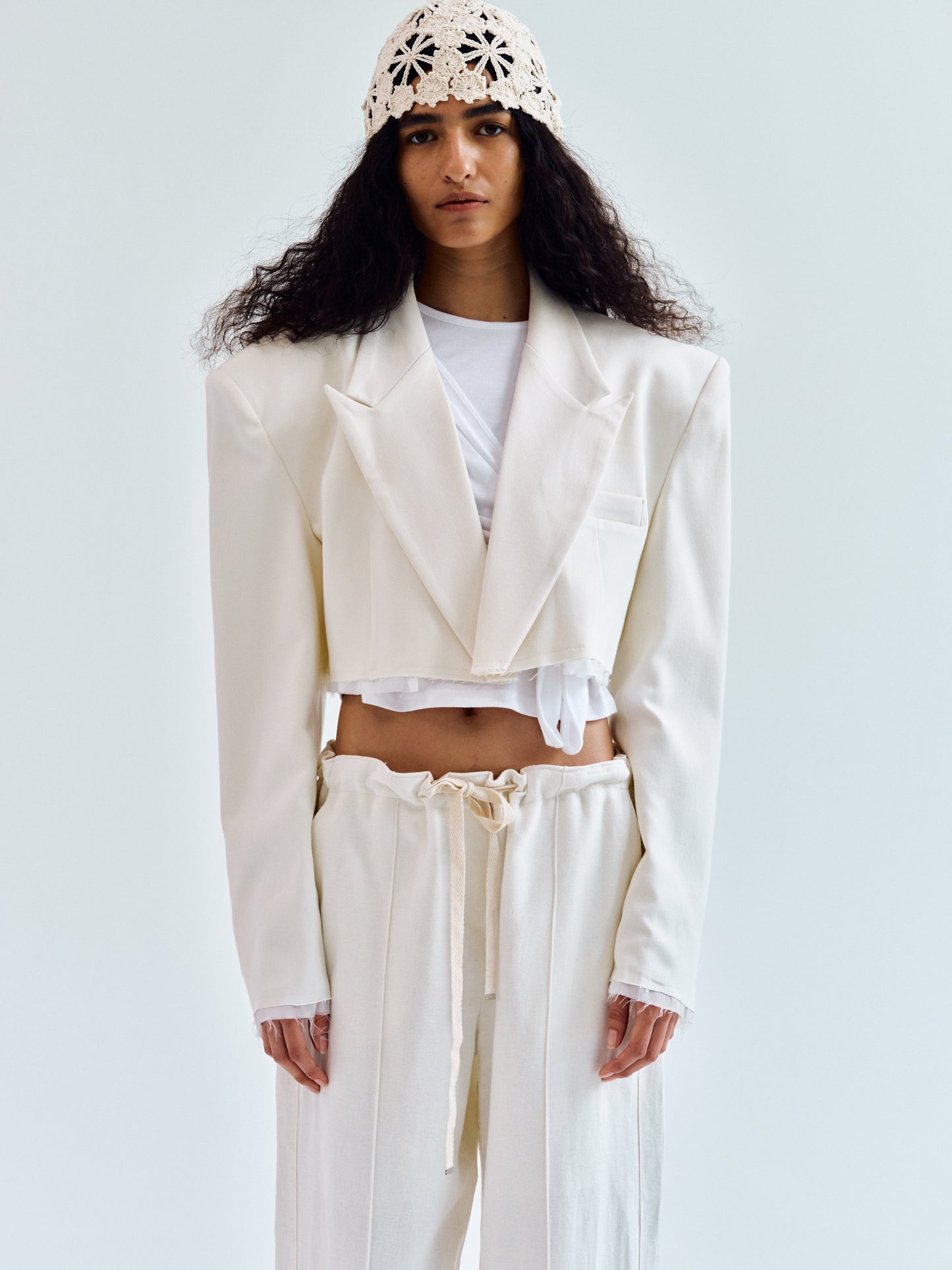Raw Cut Open Blazer, Champagne