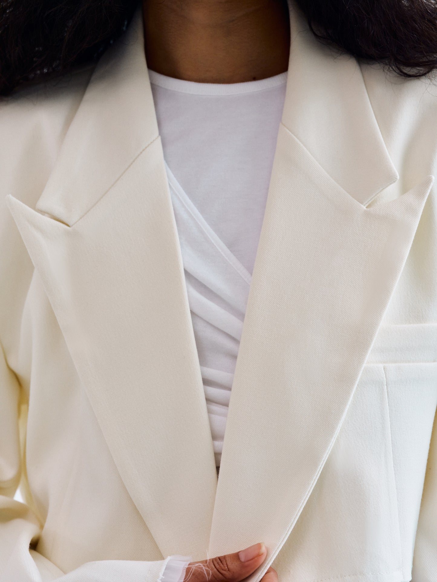 Raw Cut Open Blazer, Champagne