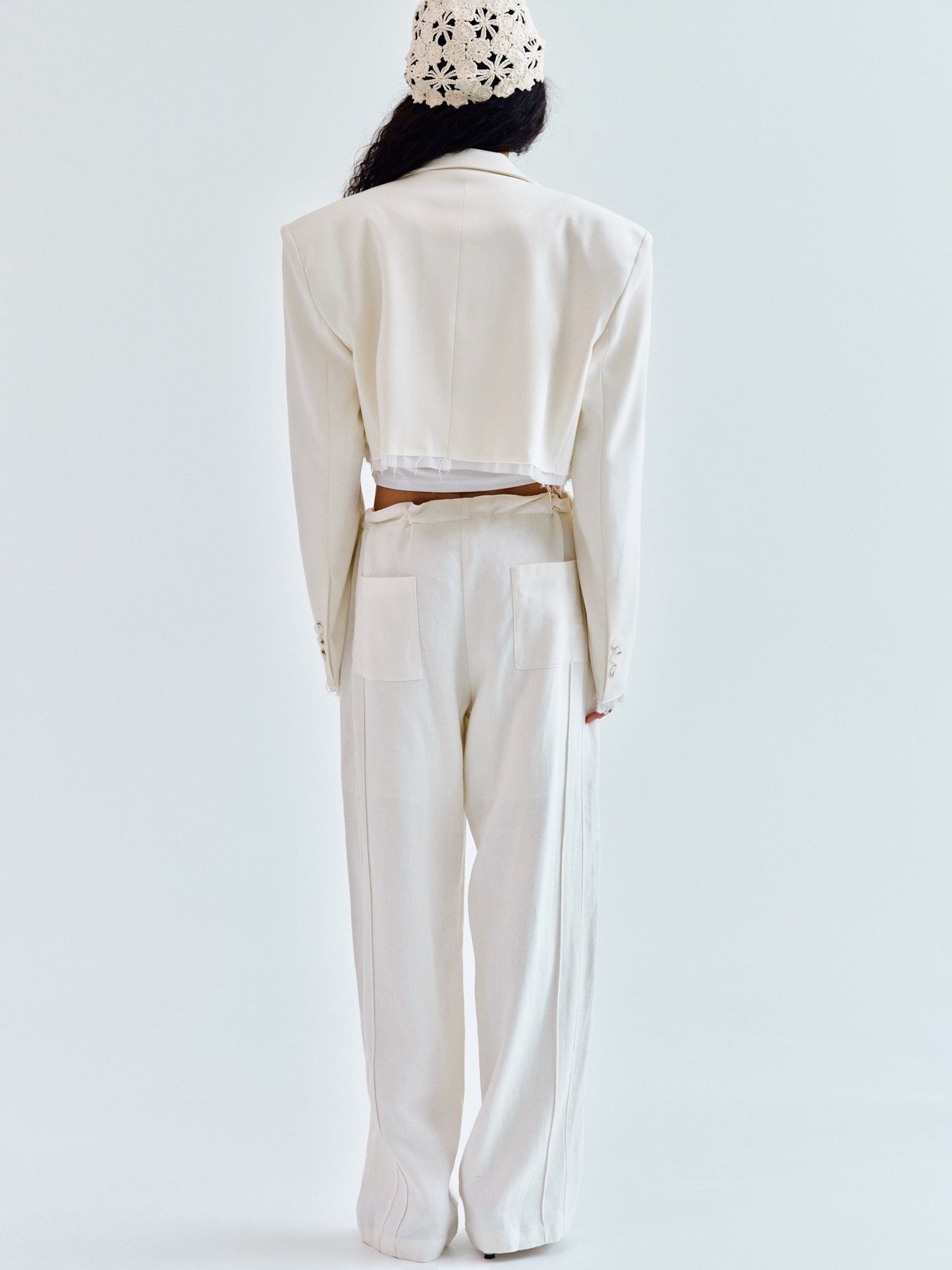 Raw Cut Open Blazer, Champagne