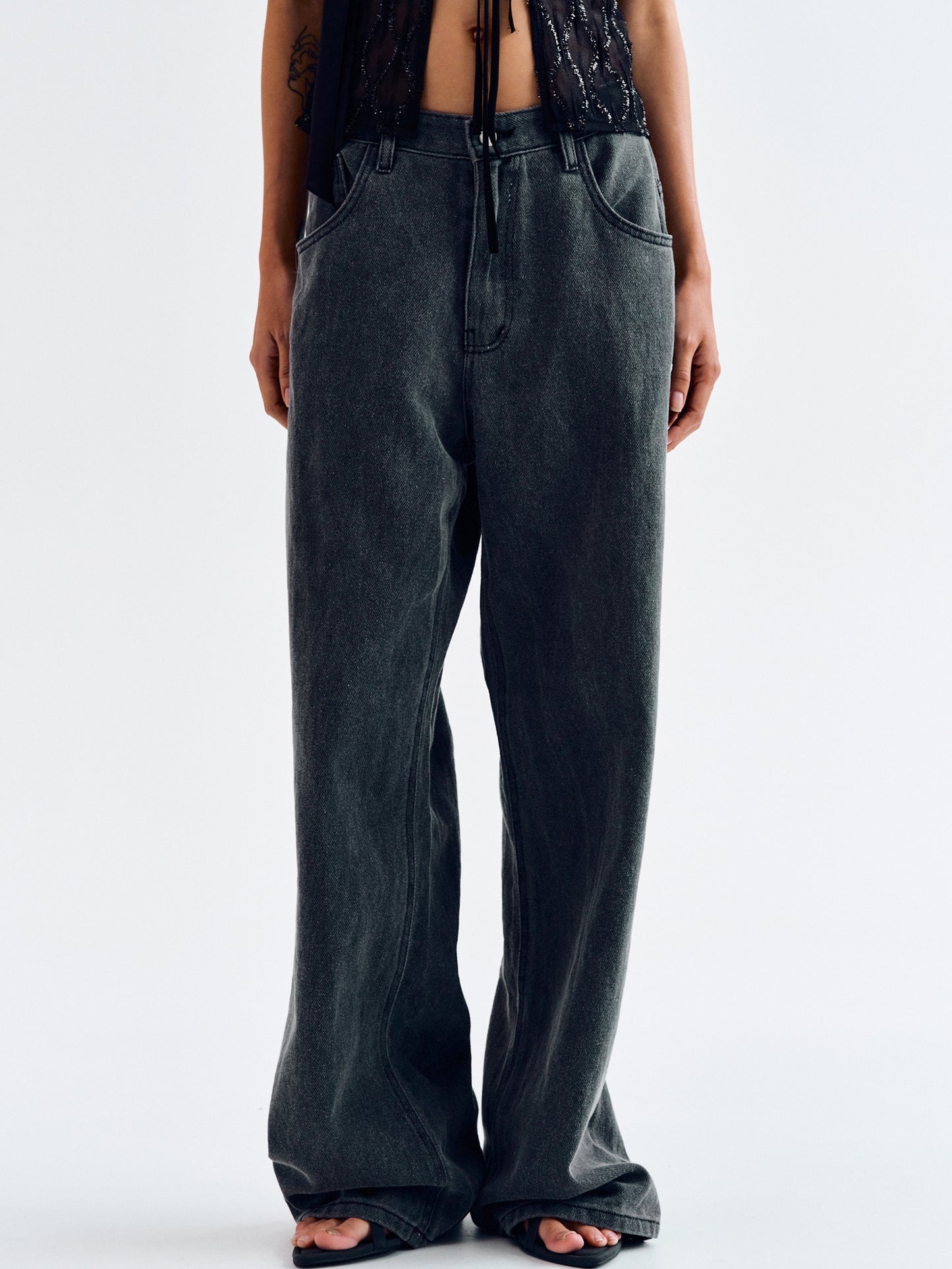 Boyfriend Pigment Jeans, Sharkskin