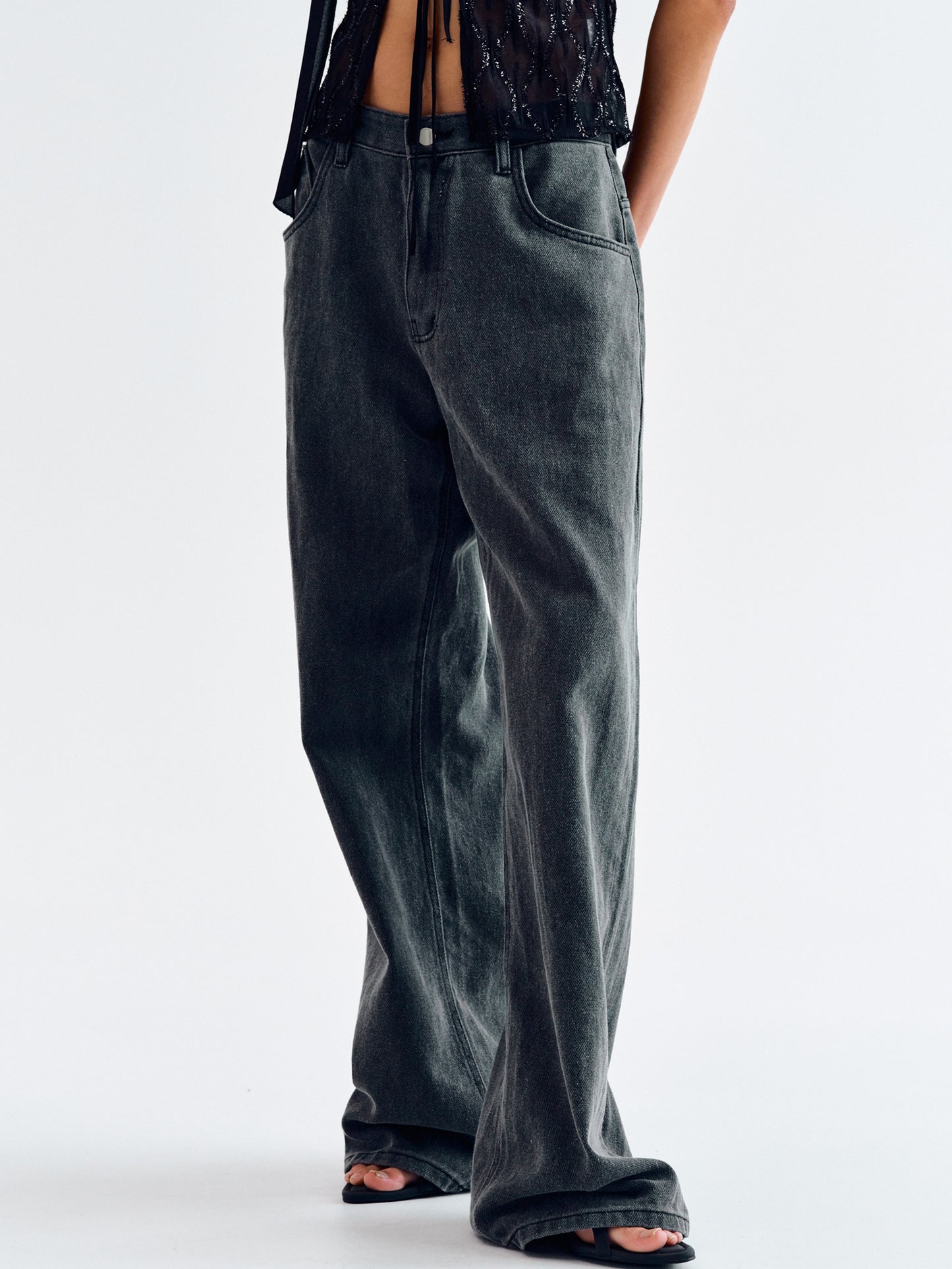 Boyfriend Pigment Jeans, Sharkskin