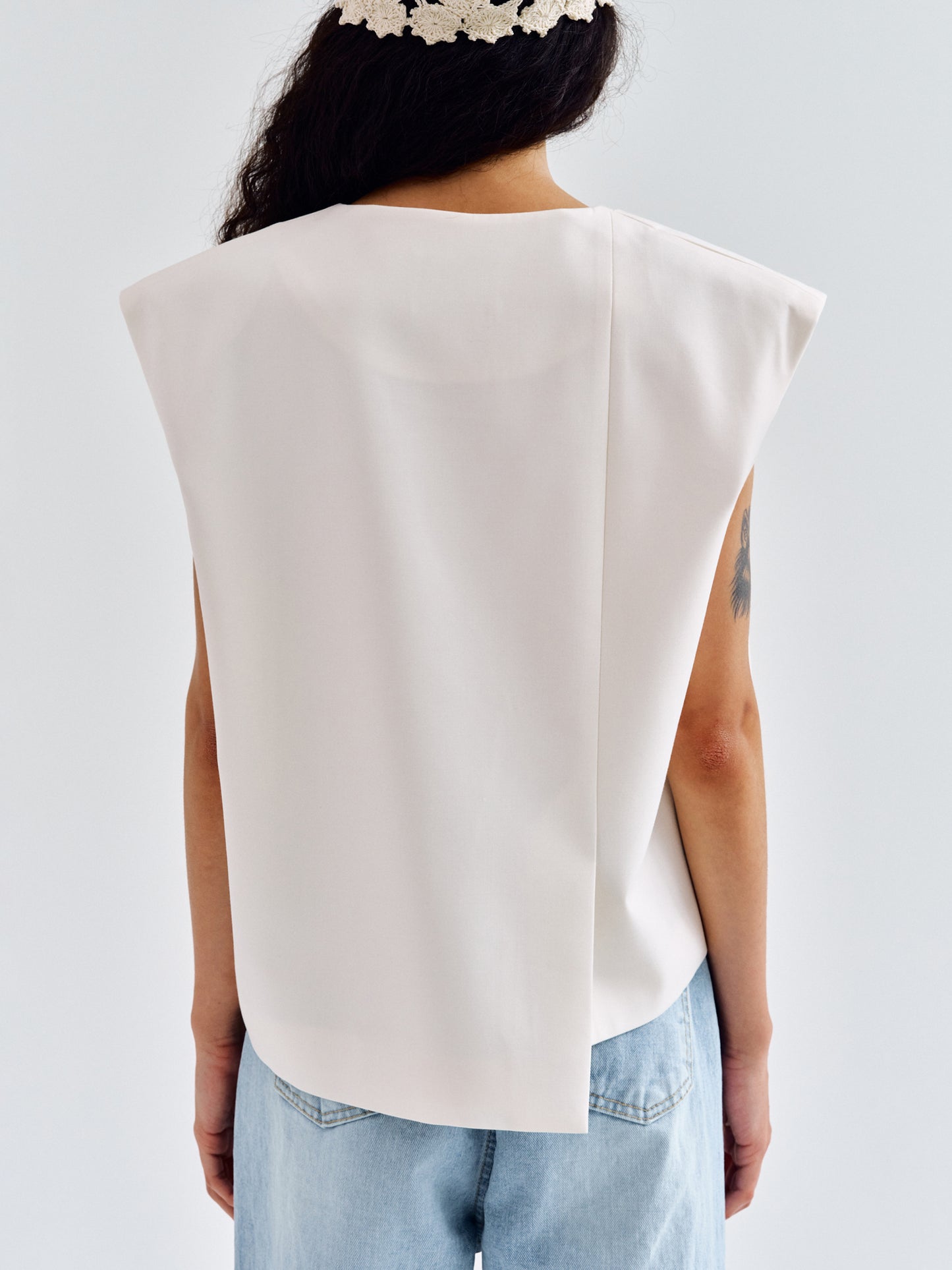 Double Breasted Waistcoat, Ivory