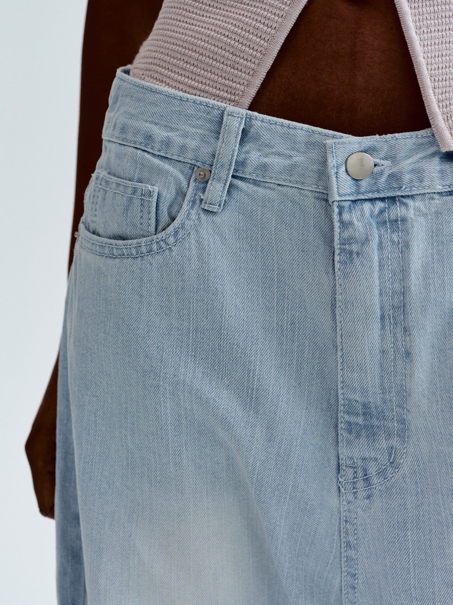 Mid Rise Loose Jeans, Clear Sky