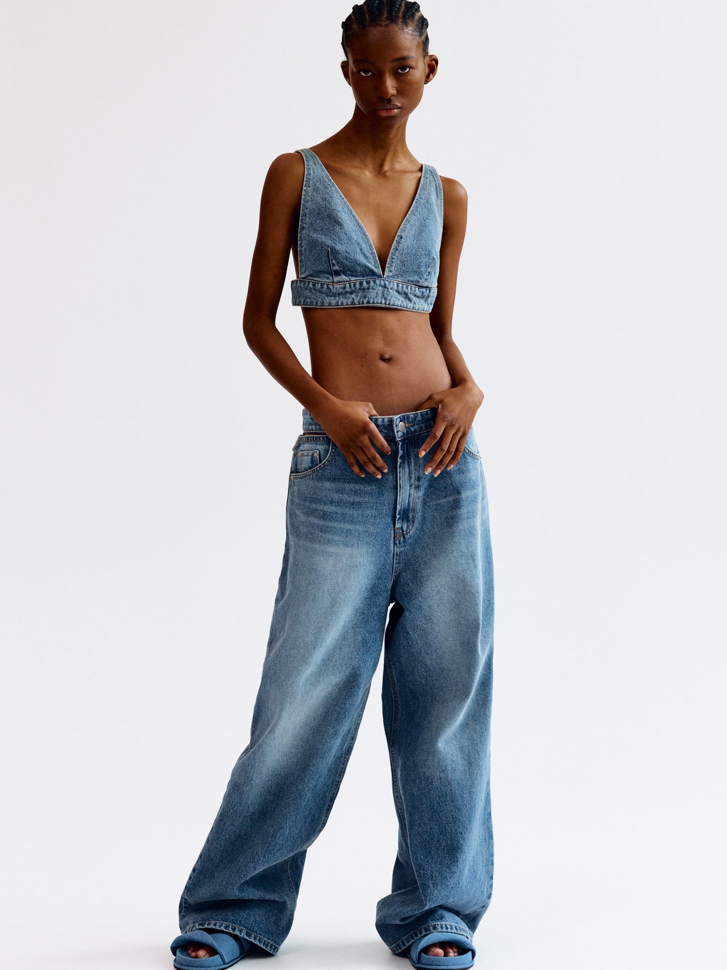 Denim Tank Top, Medium Blue