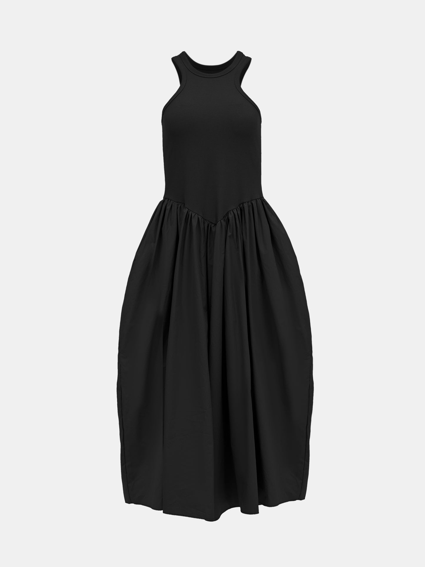 Car Tank Cotton Dress, Black