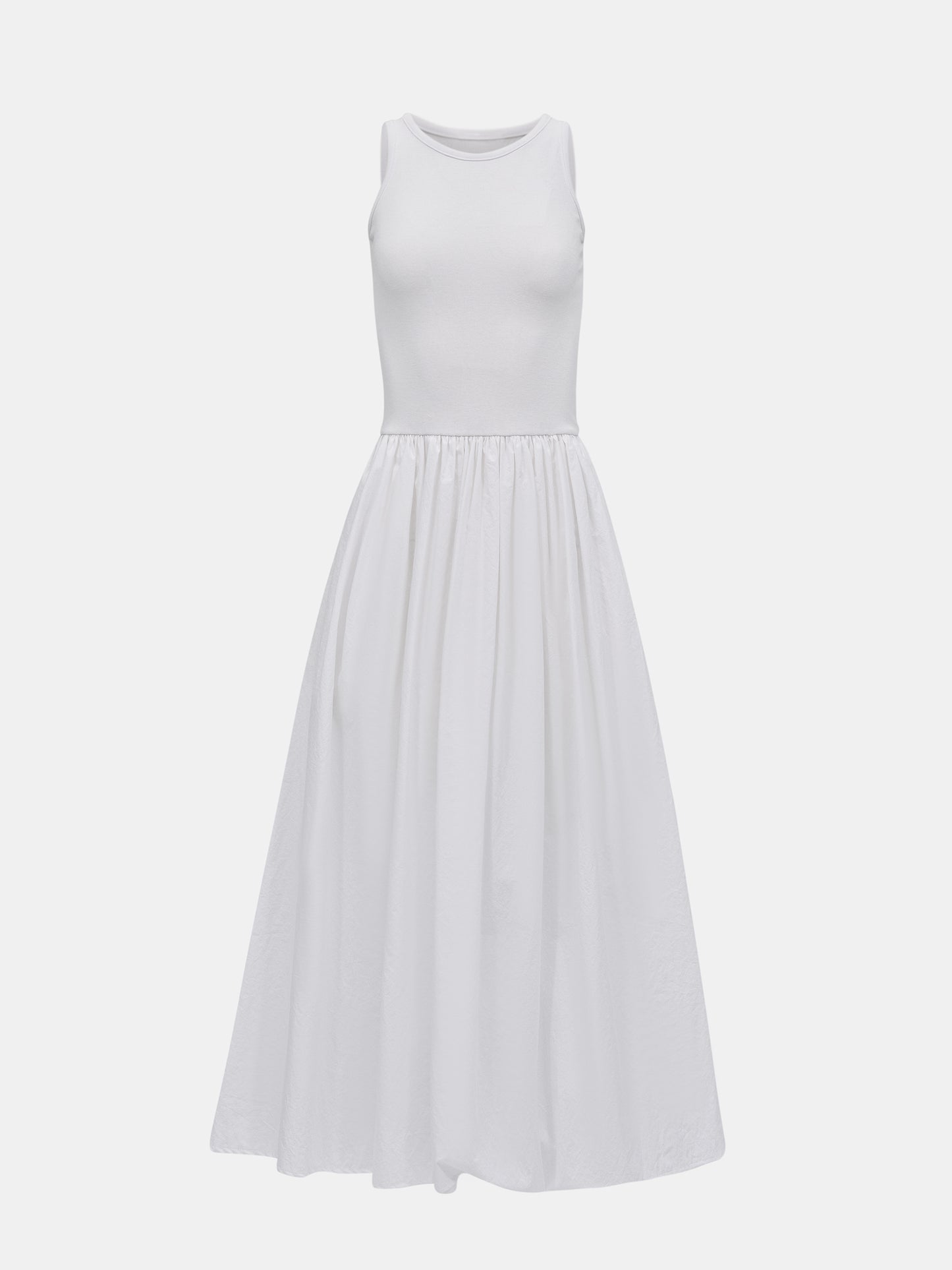 Cotton Tank Dress, White