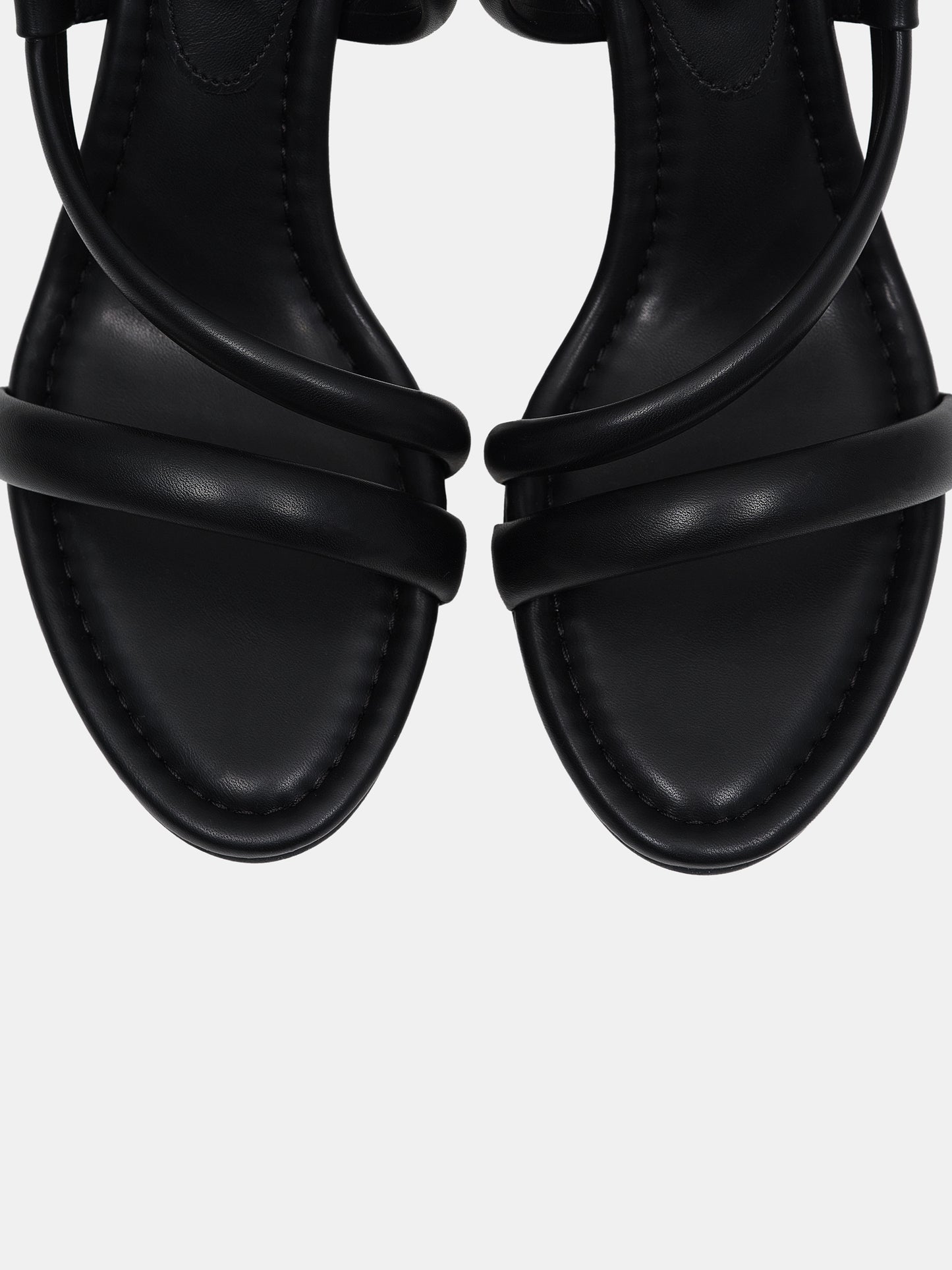 Cushion Heeled Sandals, Black