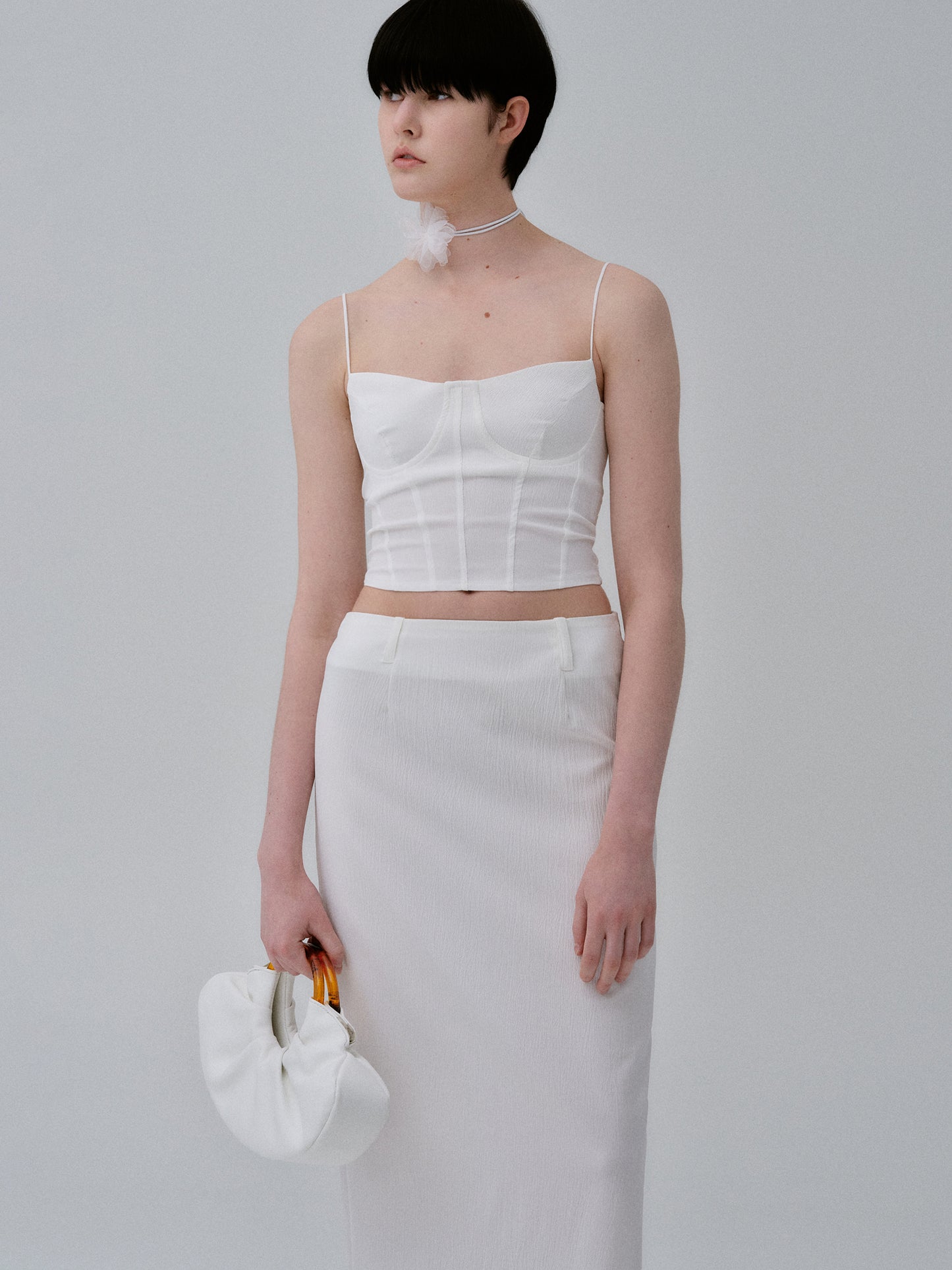 Cloqué Camisole, White