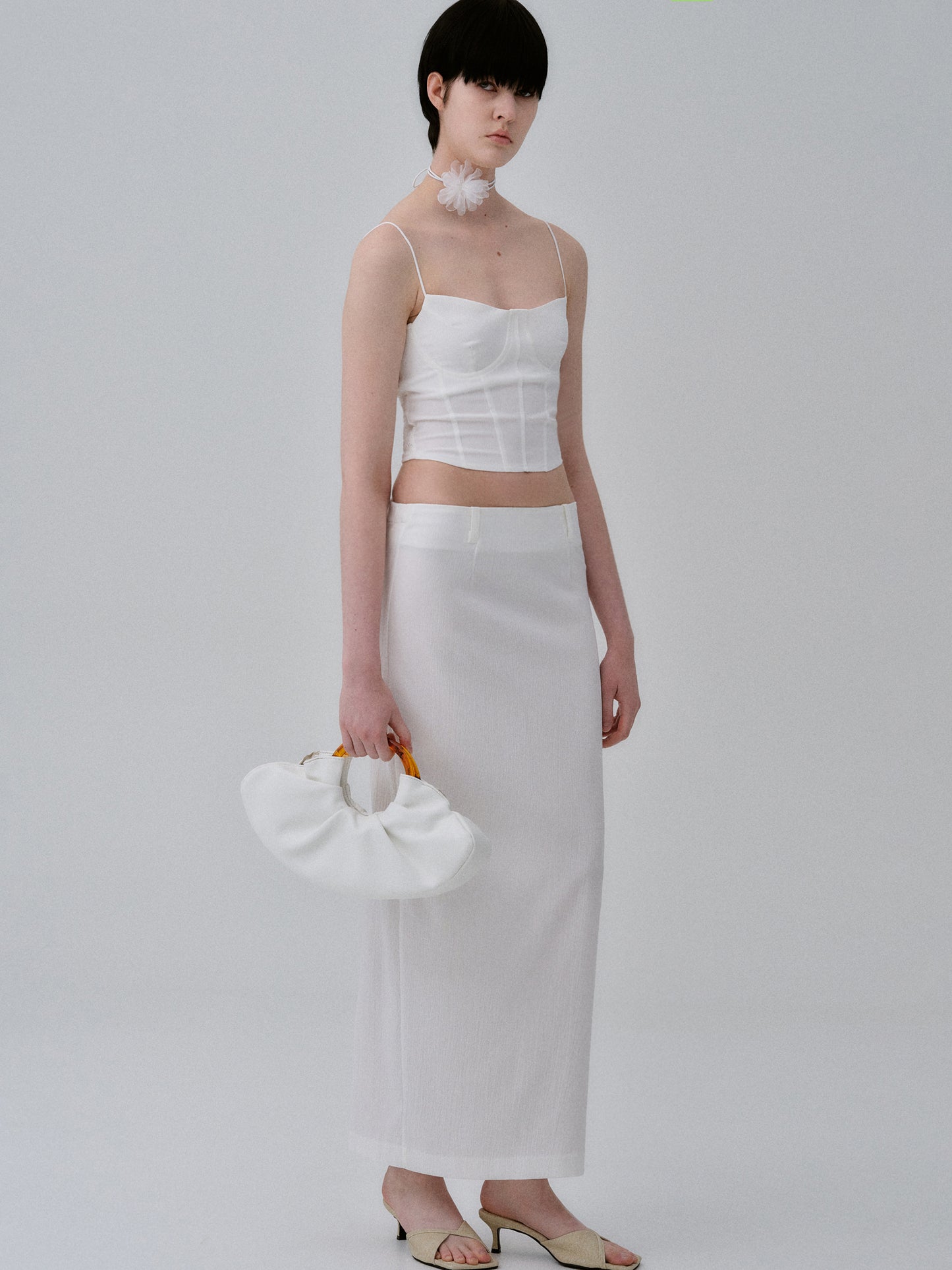 Cloqué Camisole, White