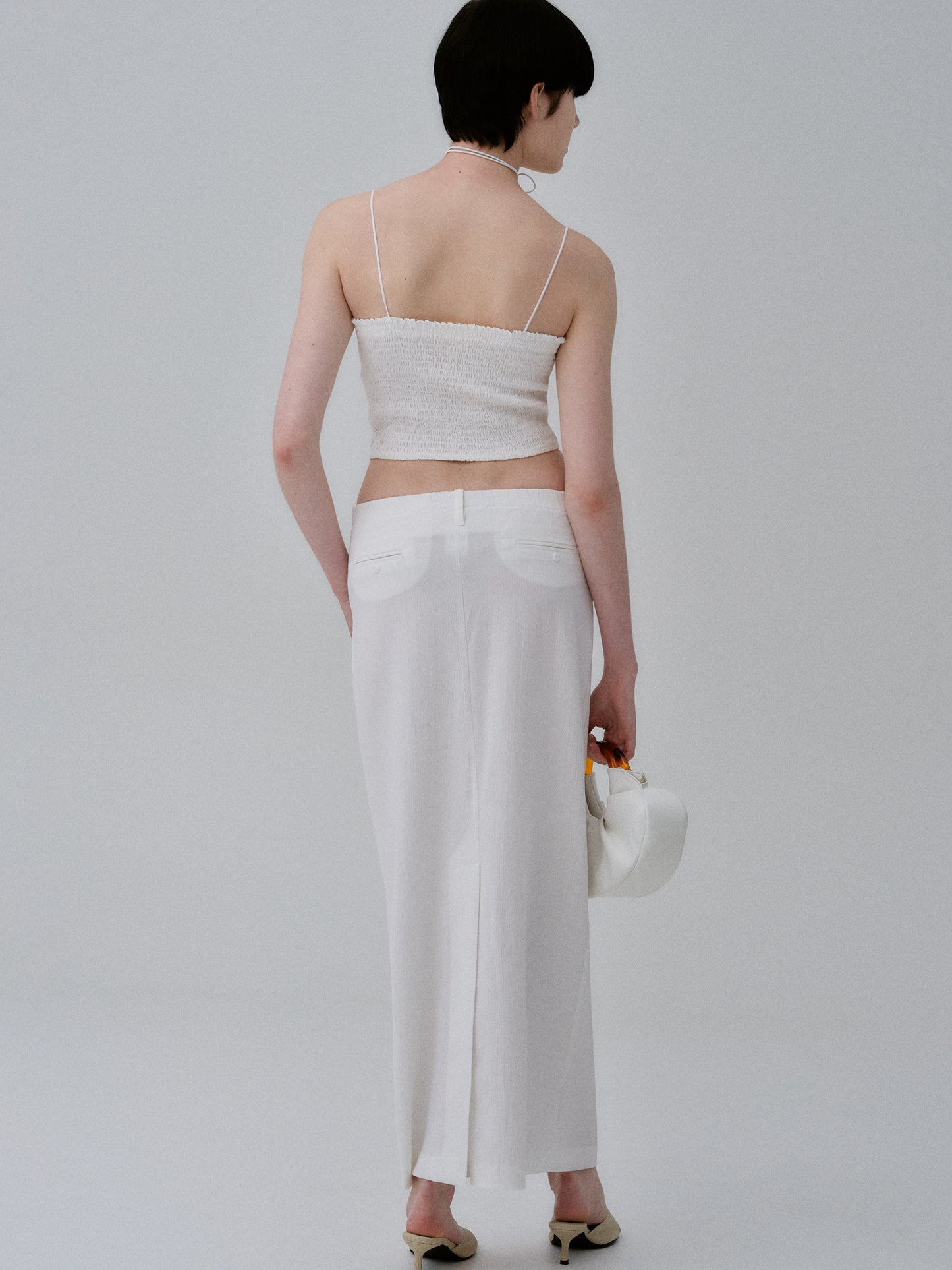 Cloqué Camisole, White