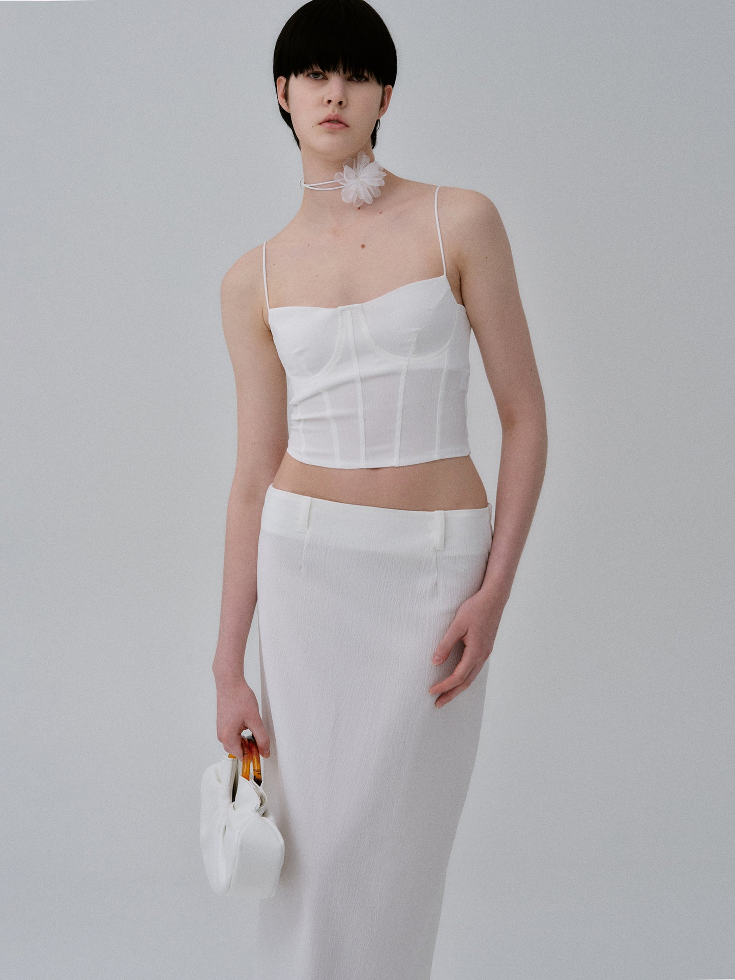 Cloqué Camisole, White