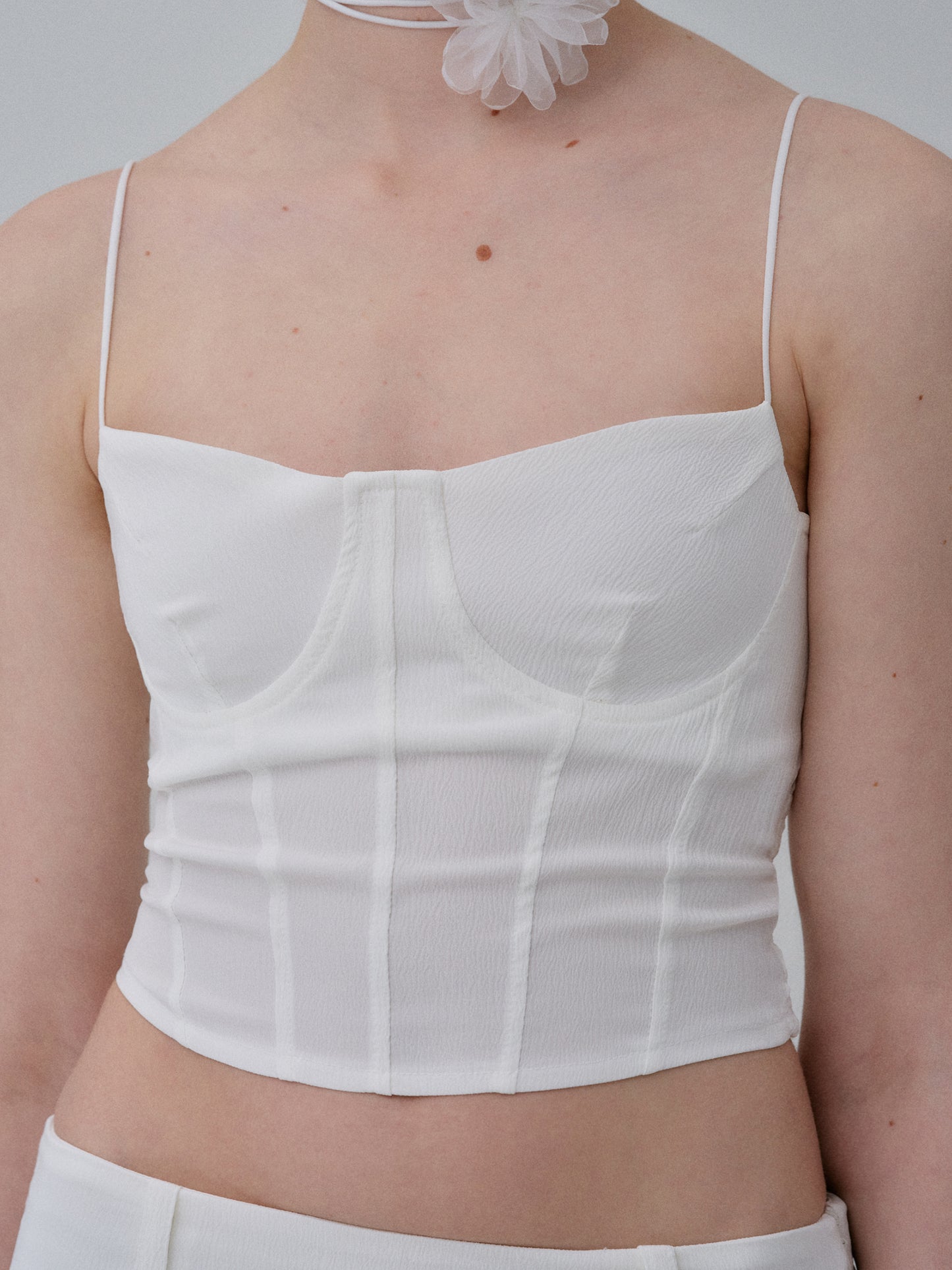 Cloqué Camisole, White