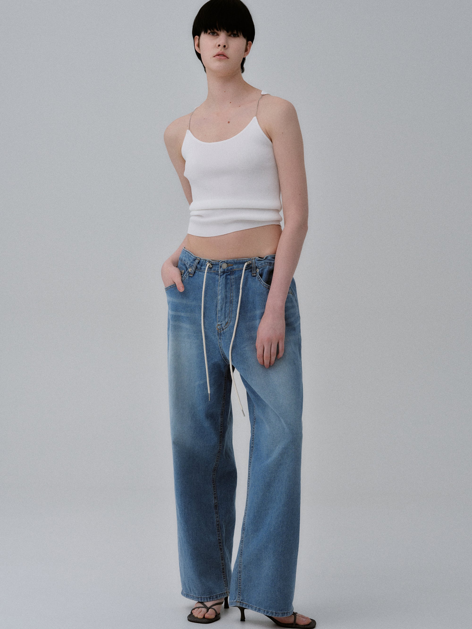 Source Unknown Exaggerated Wide-Leg Jeans