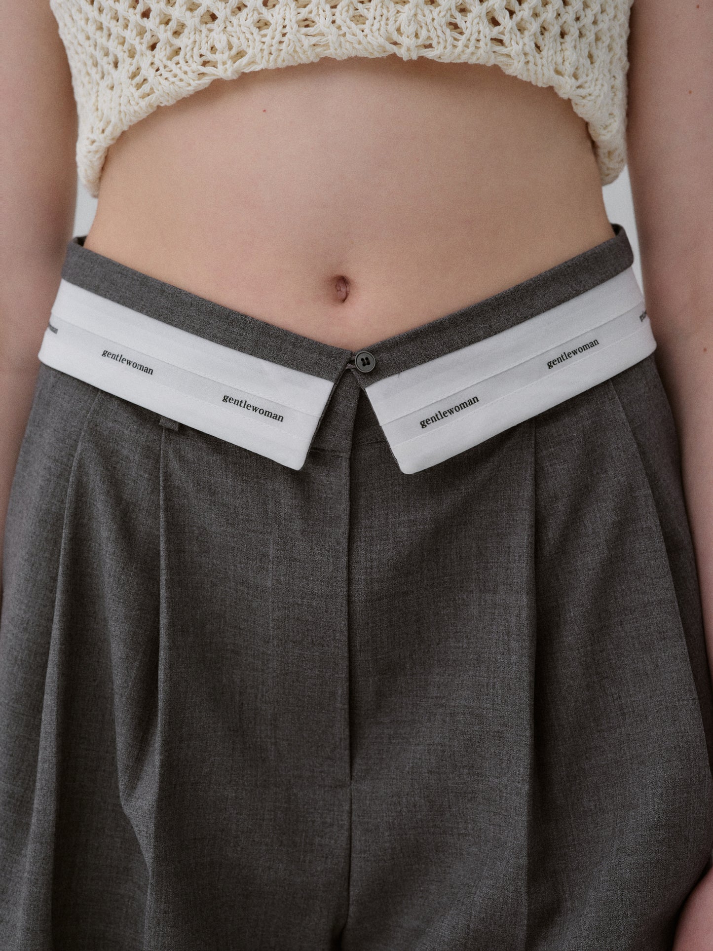 Detachable Waistband Trousers, Charcoal