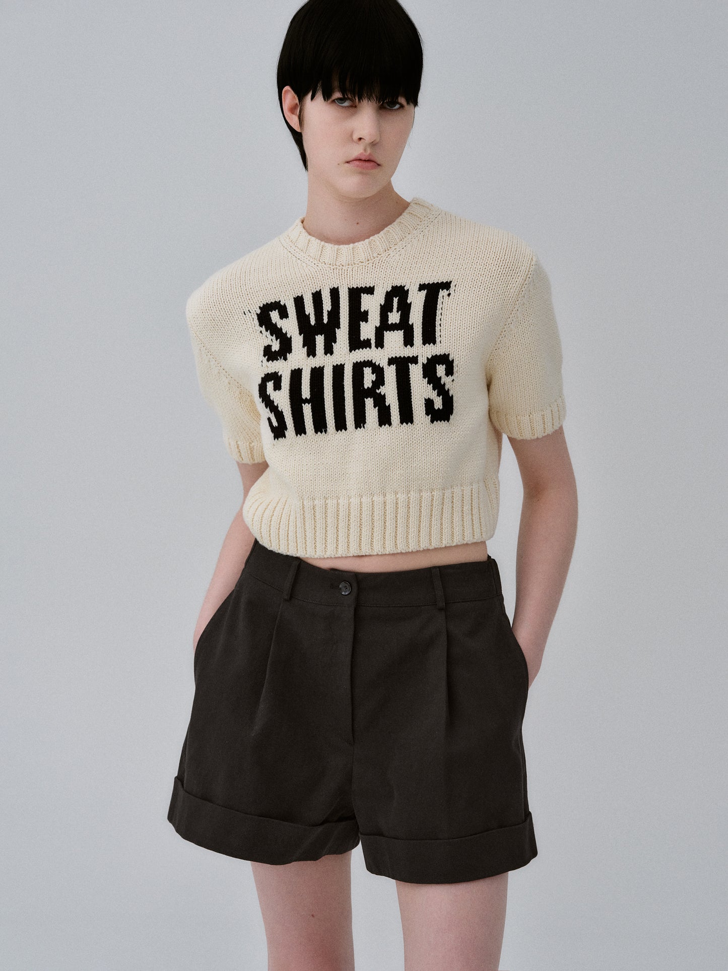Lettering Knit, Cream