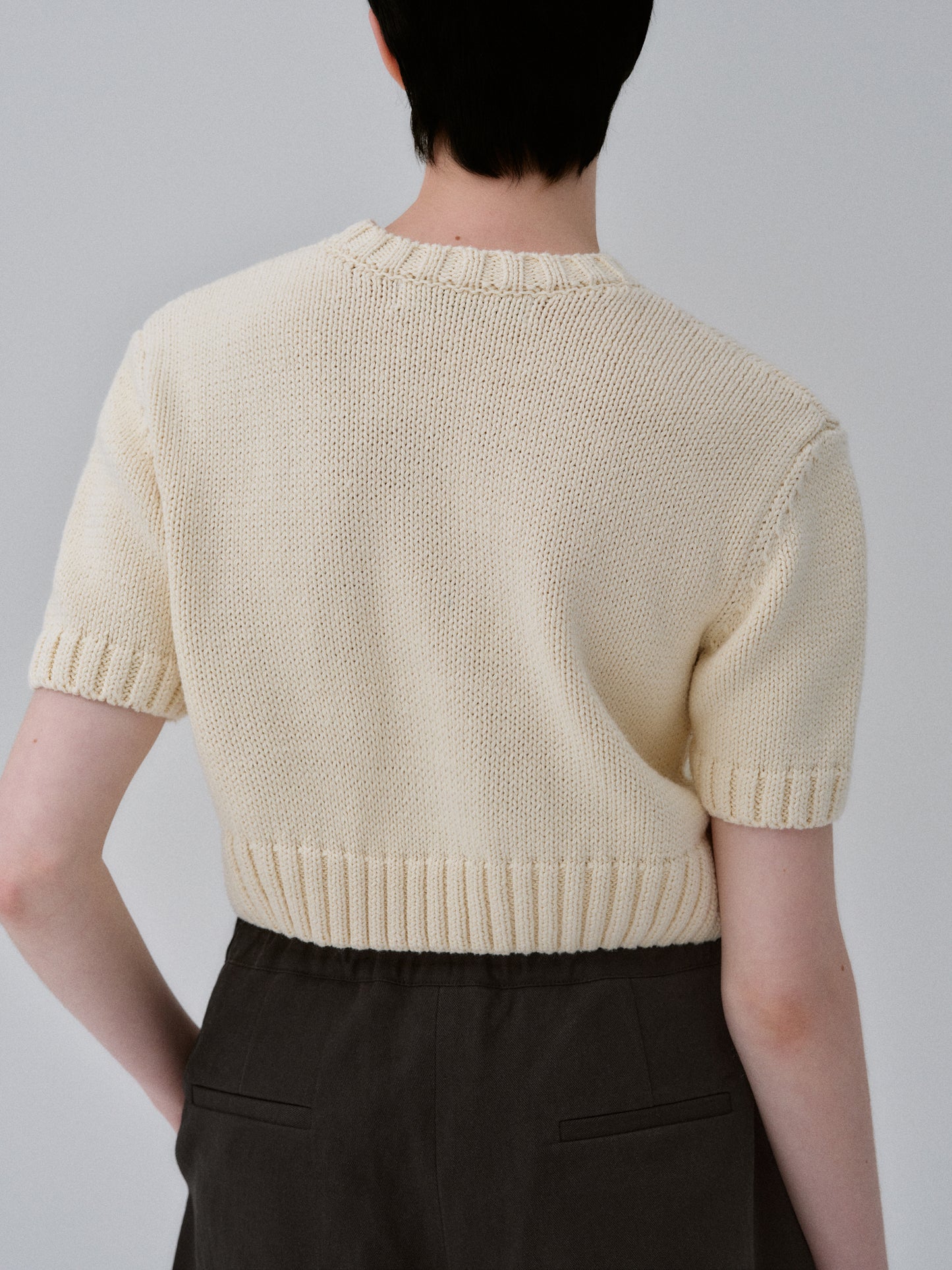 Lettering Knit, Cream