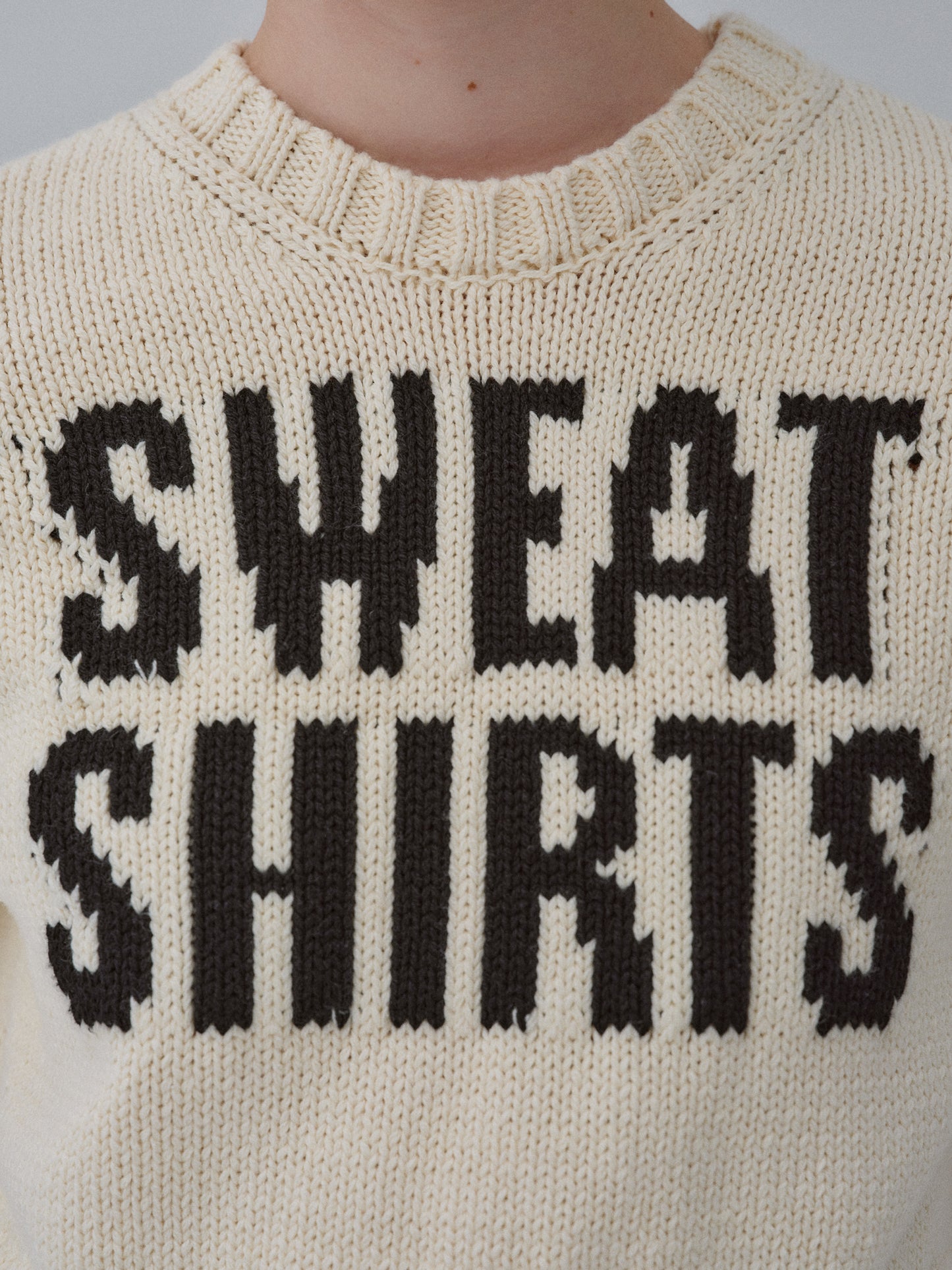 Lettering Knit, Cream