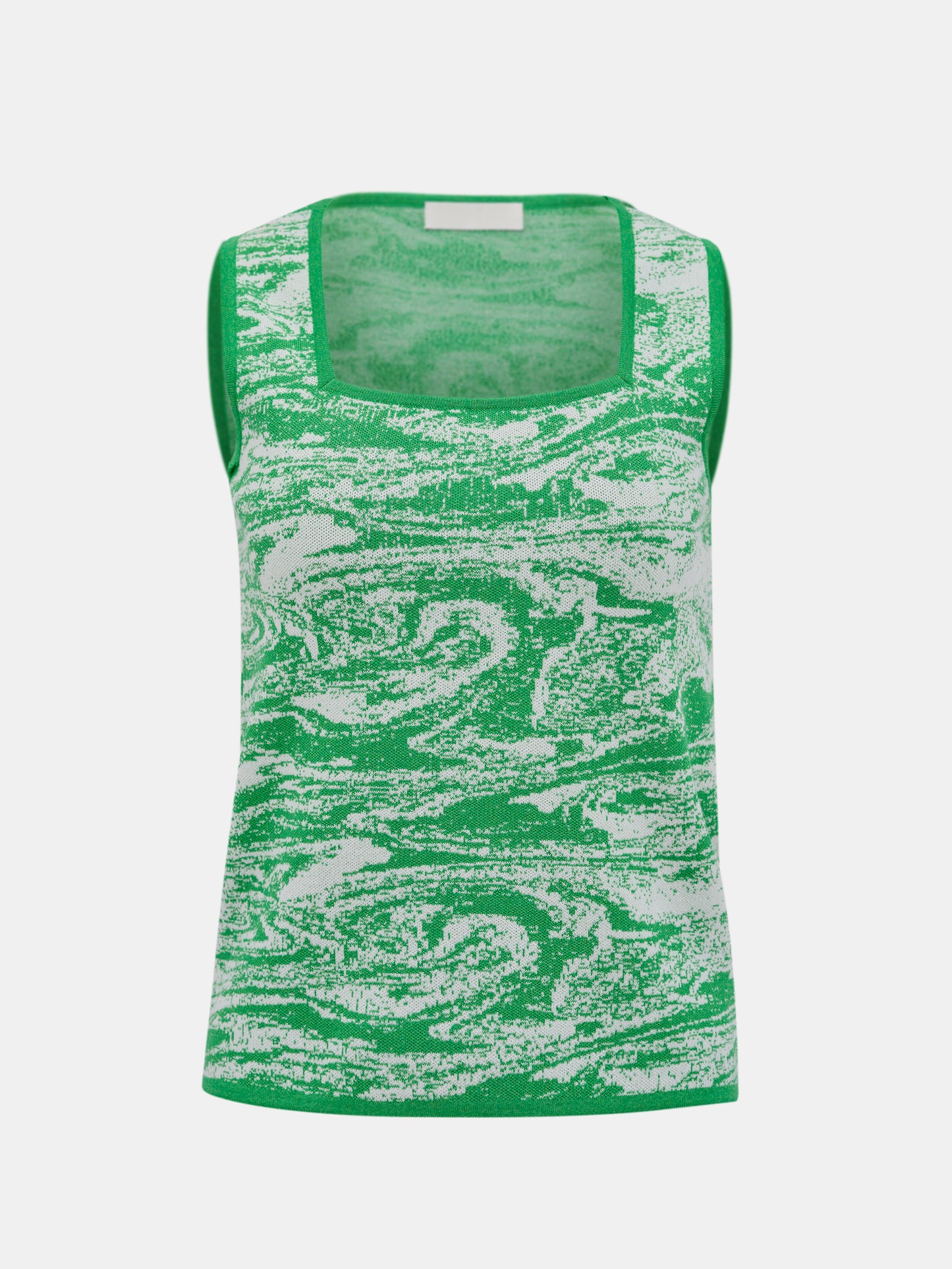 Marbled Tank Knit Top, Jade