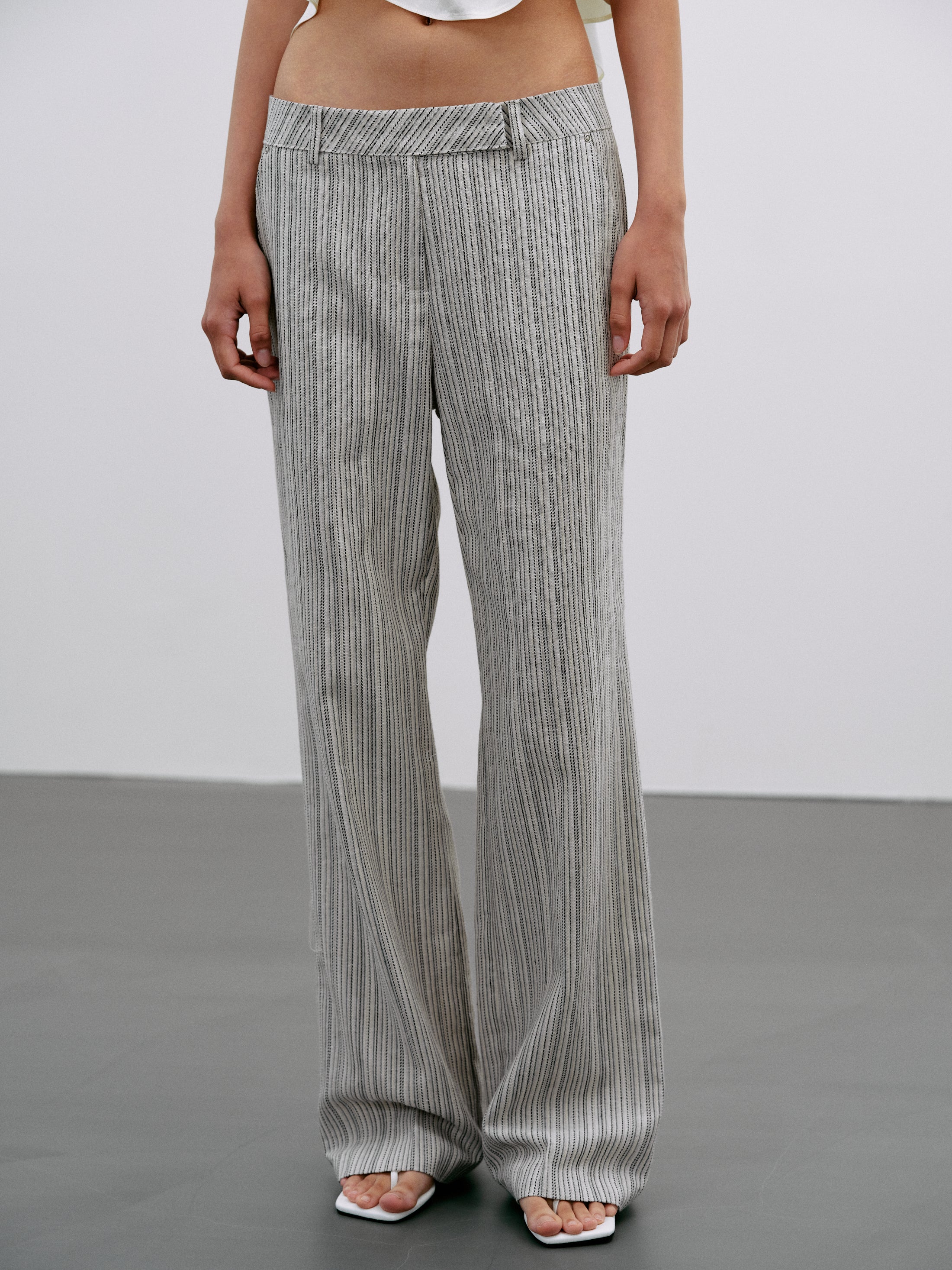 Striped Flare Pants, Multi – SourceUnknown