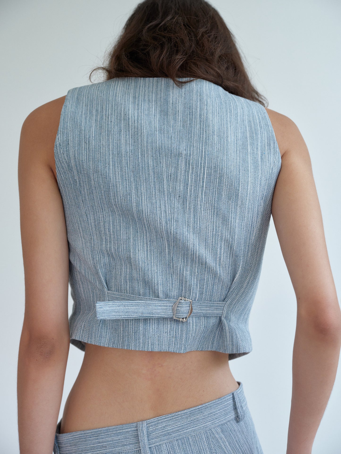 Linen Waistcoat, Sky Blue