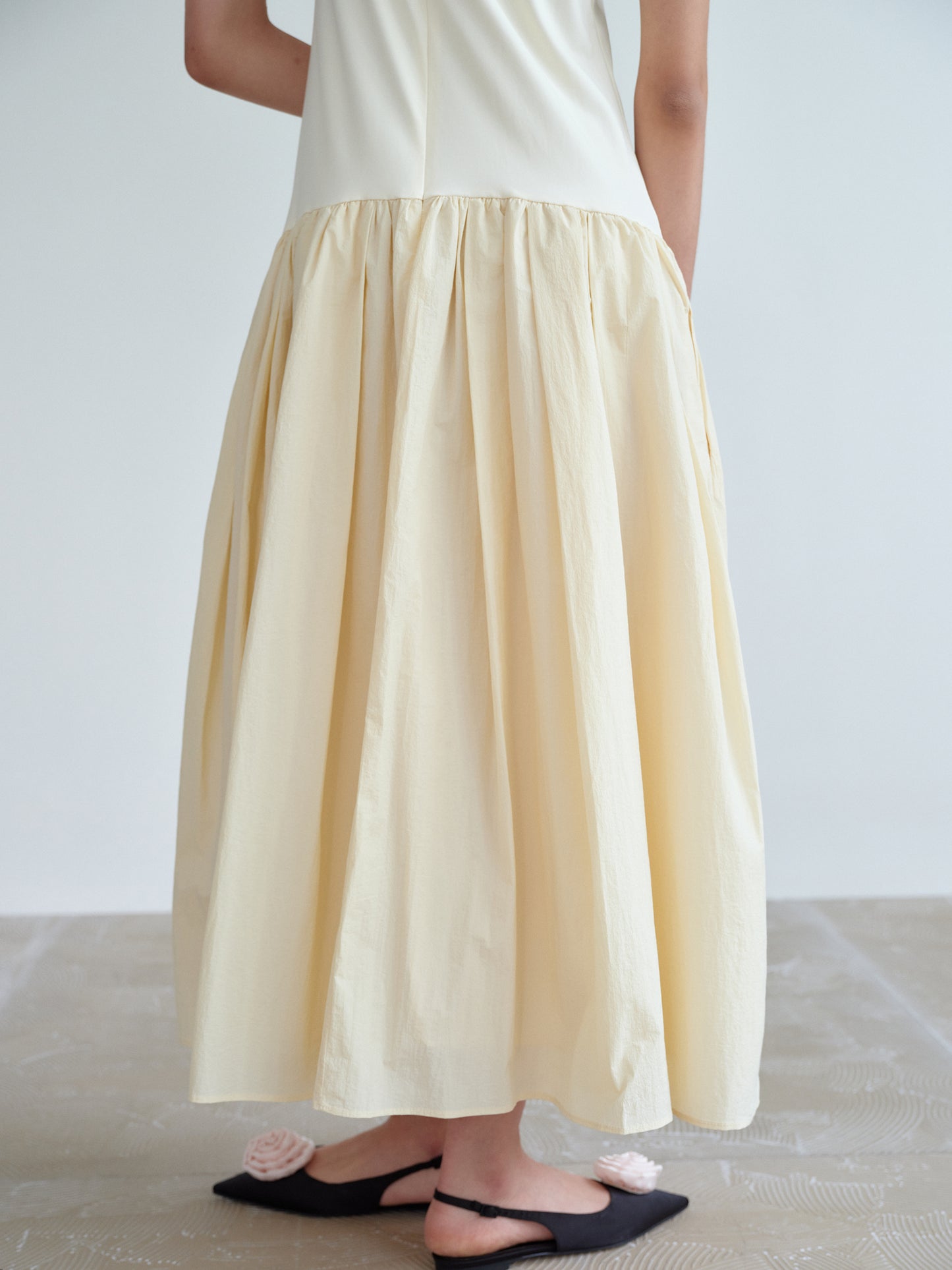 Drop-Waist Tank Dress, Eggnog