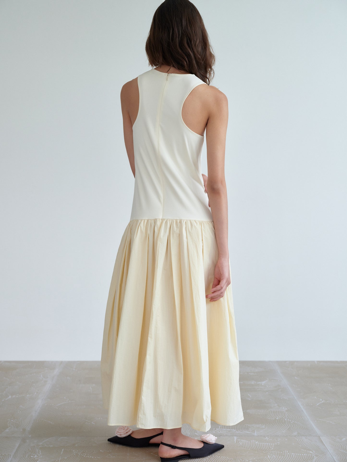 Drop-Waist Tank Dress, Eggnog