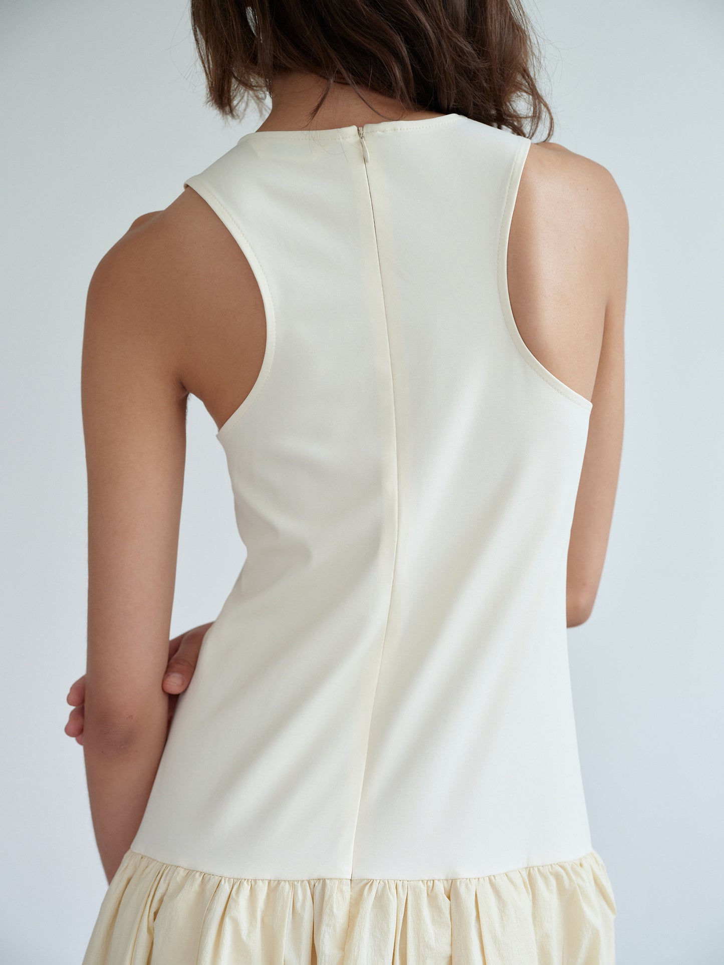 Drop-Waist Tank Dress, Eggnog