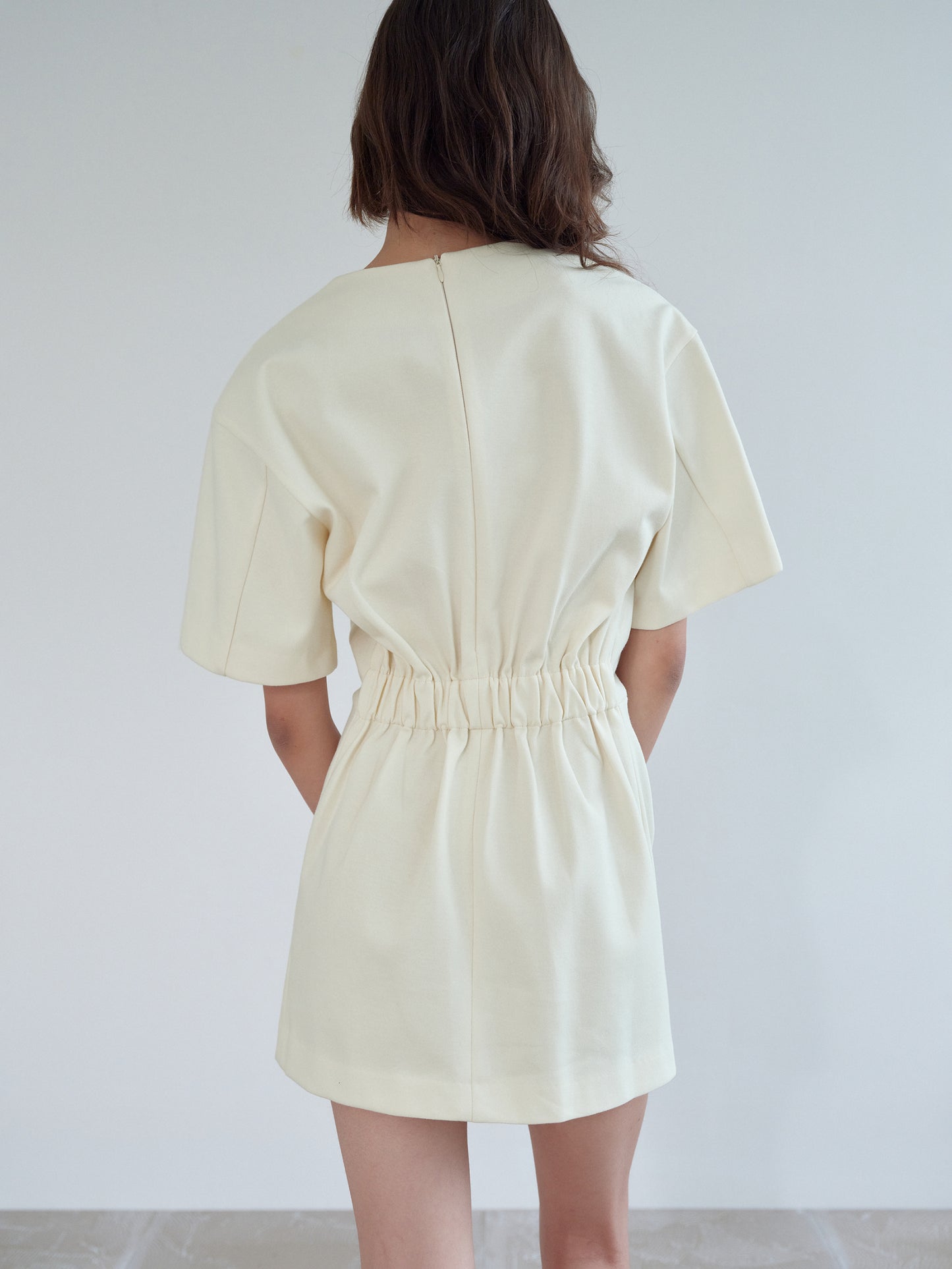 Cotton T-Shirt Dress, Cream