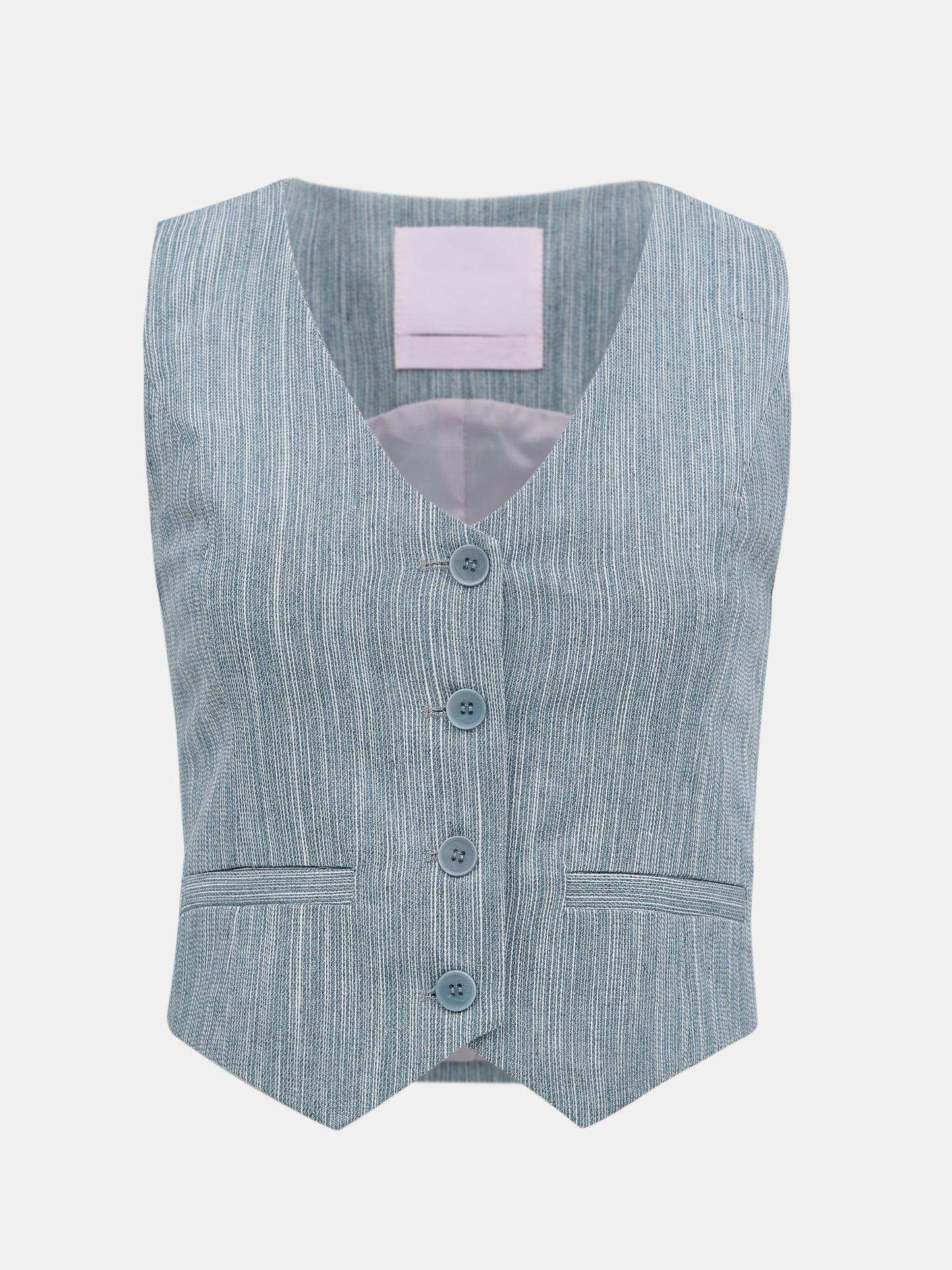 Linen Waistcoat, Sky Blue
