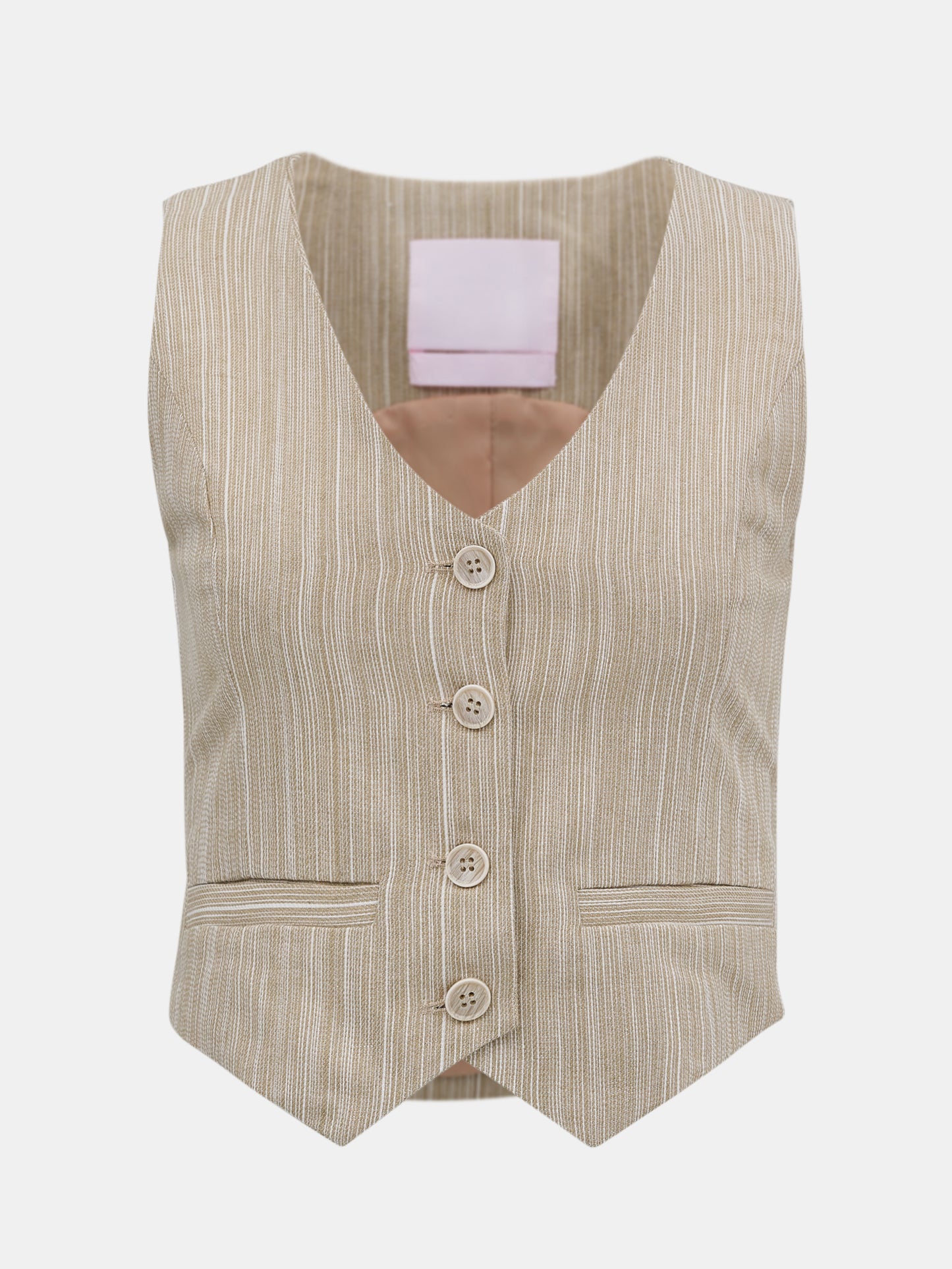 Linen Waistcoat, Beige