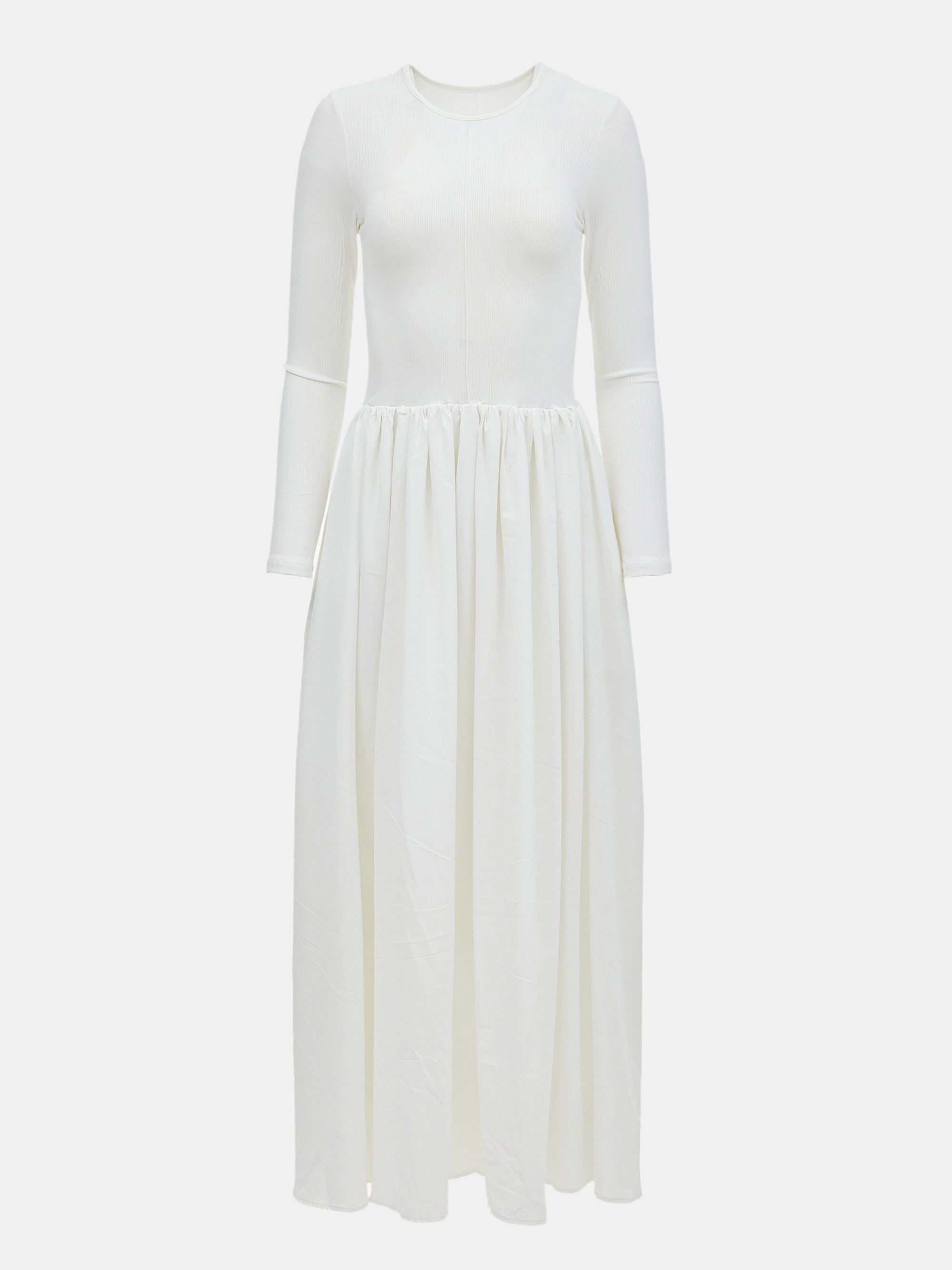 Cotton Jersey Dress, White SourceUnknown