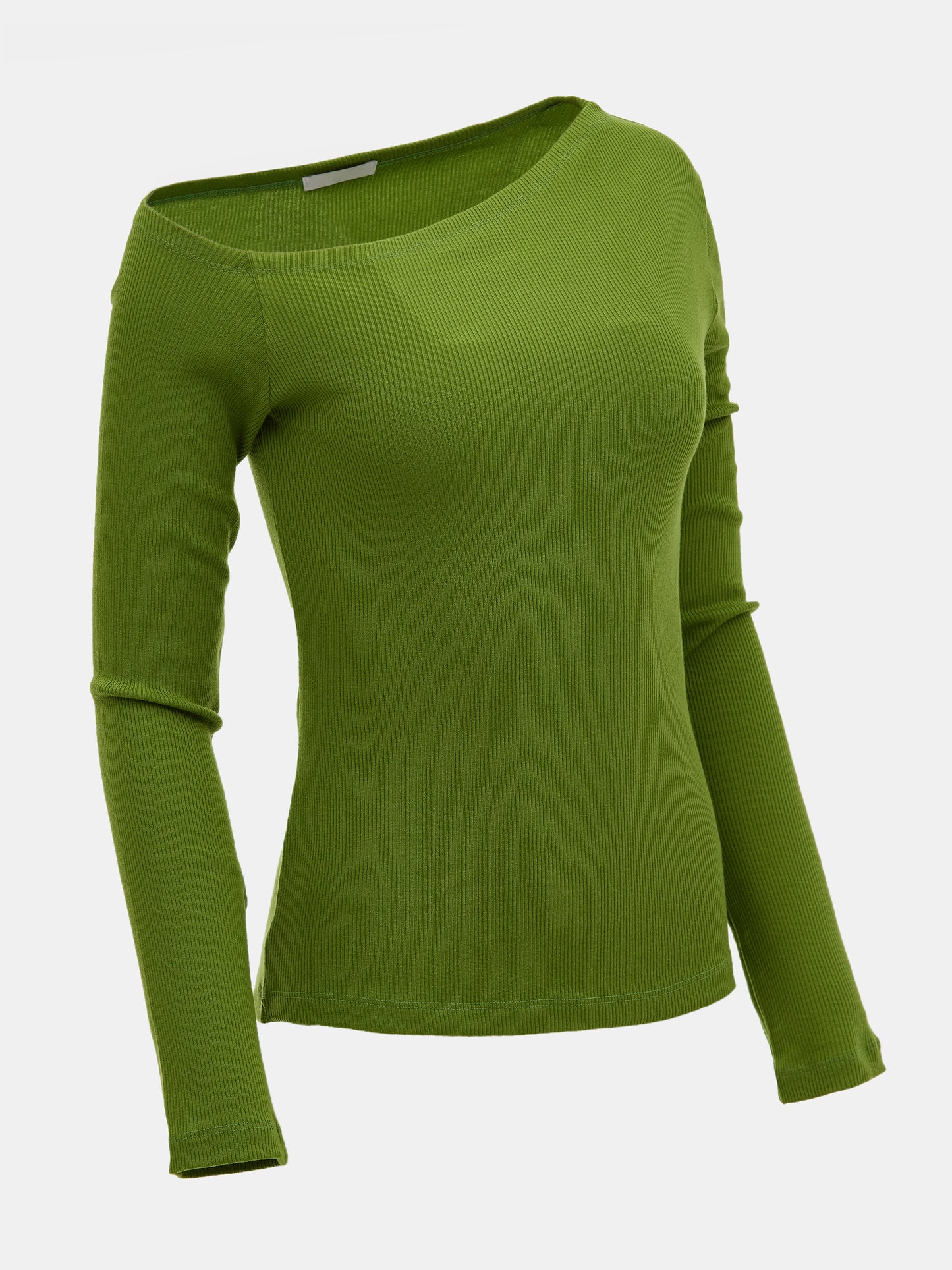 Boat Neck Rib Knit, Lime
