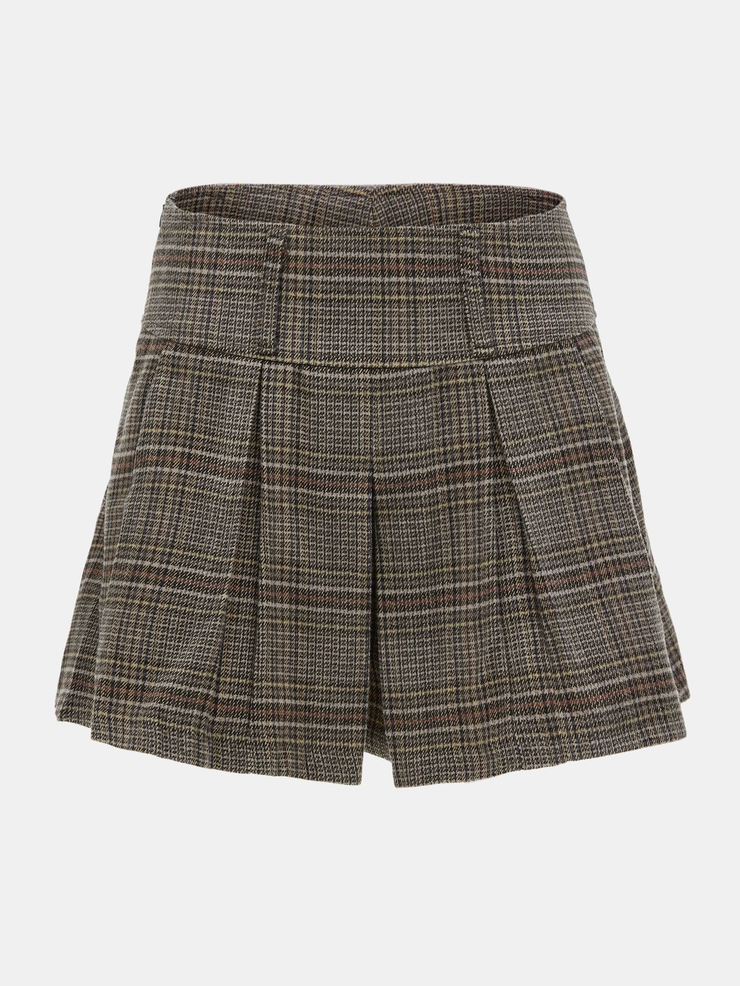 Glen Plaid Shorts, Brown