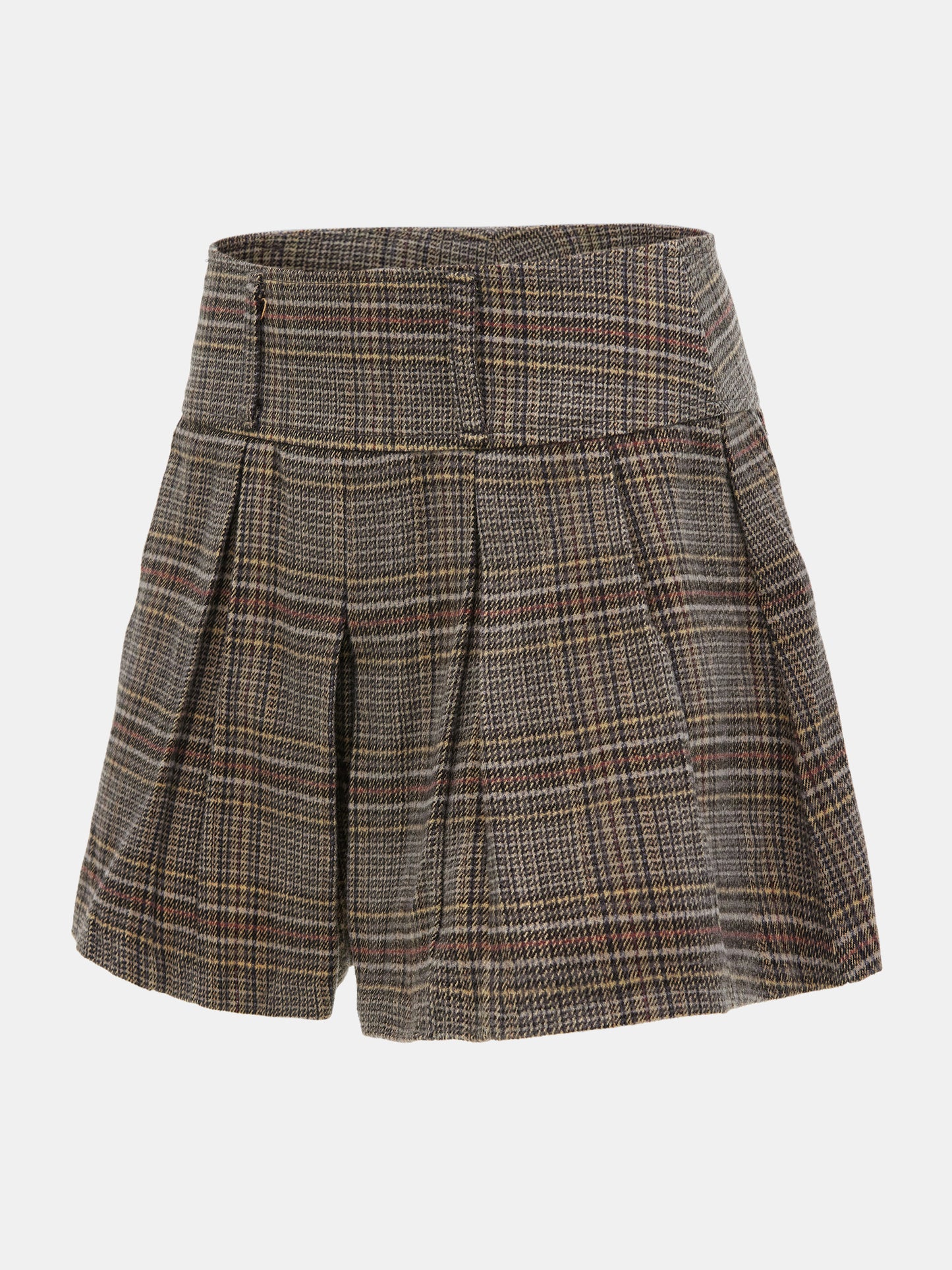 Glen Plaid Shorts, Brown