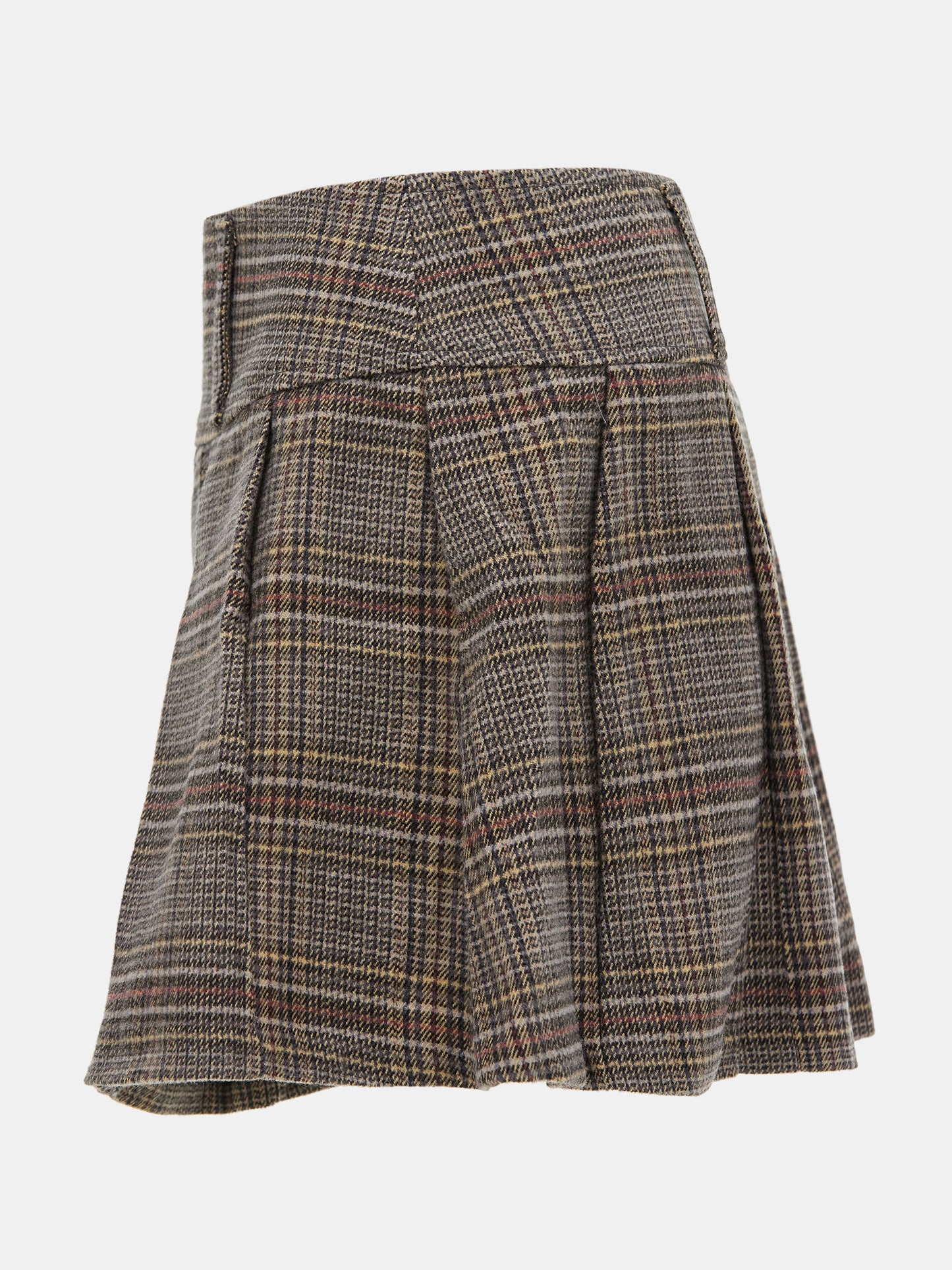 Glen Plaid Shorts, Brown
