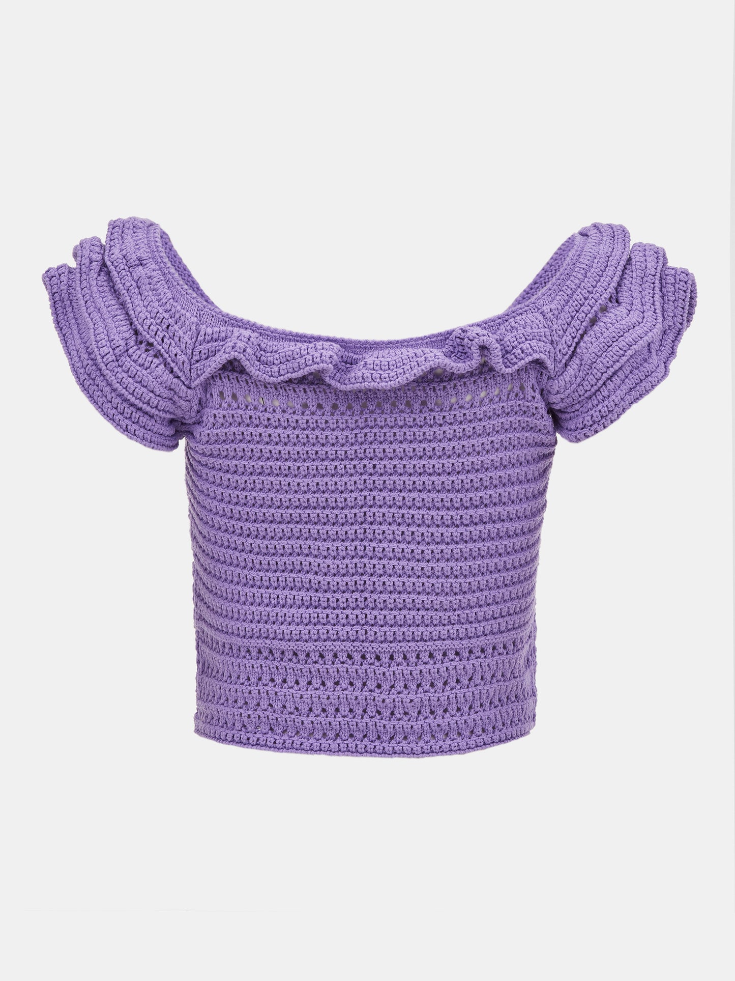 Ruffle Crochet Top, Phacelia