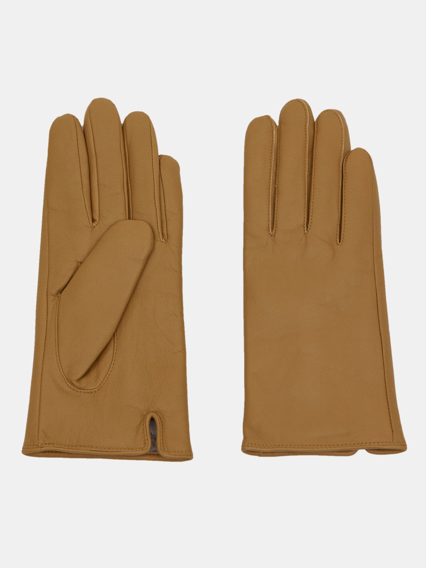 Lambskin Leather Gloves, Ochre