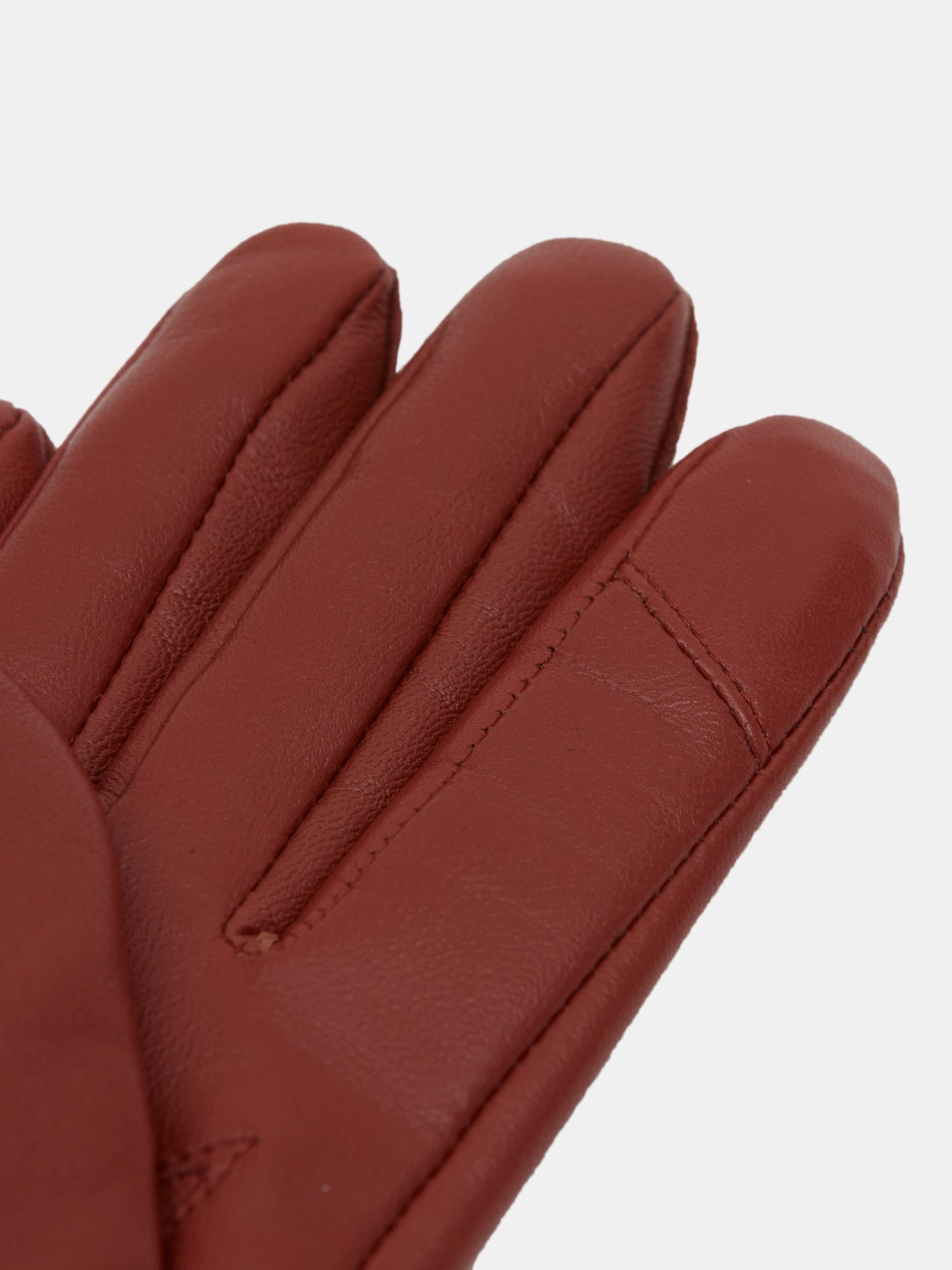 Lambskin Button Leather Gloves, Garnet