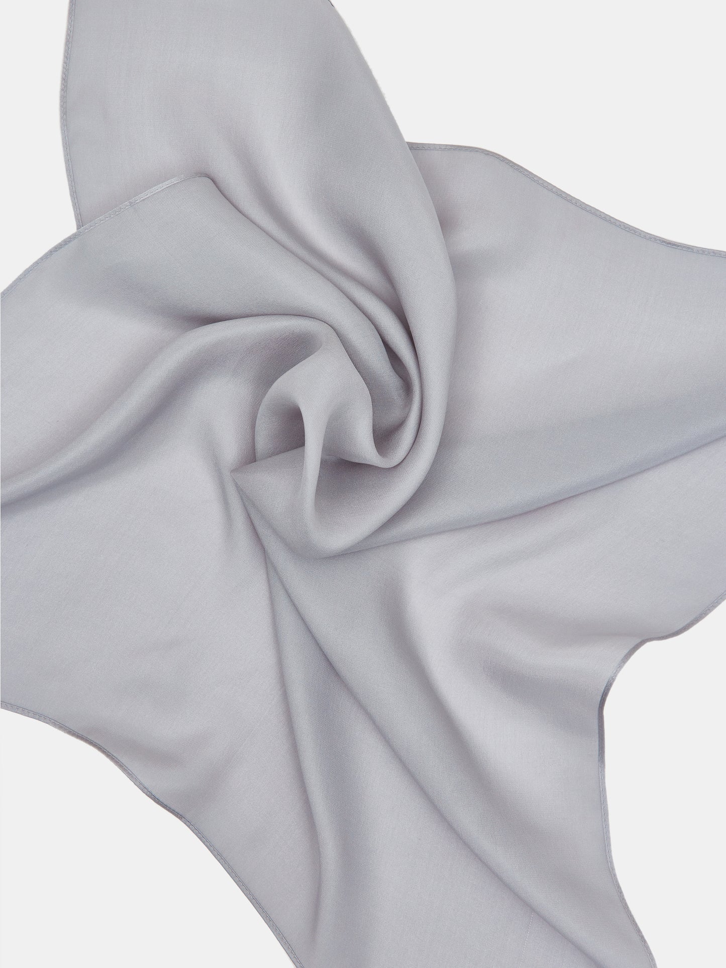 Solid Silk Scarf, Mist Grey