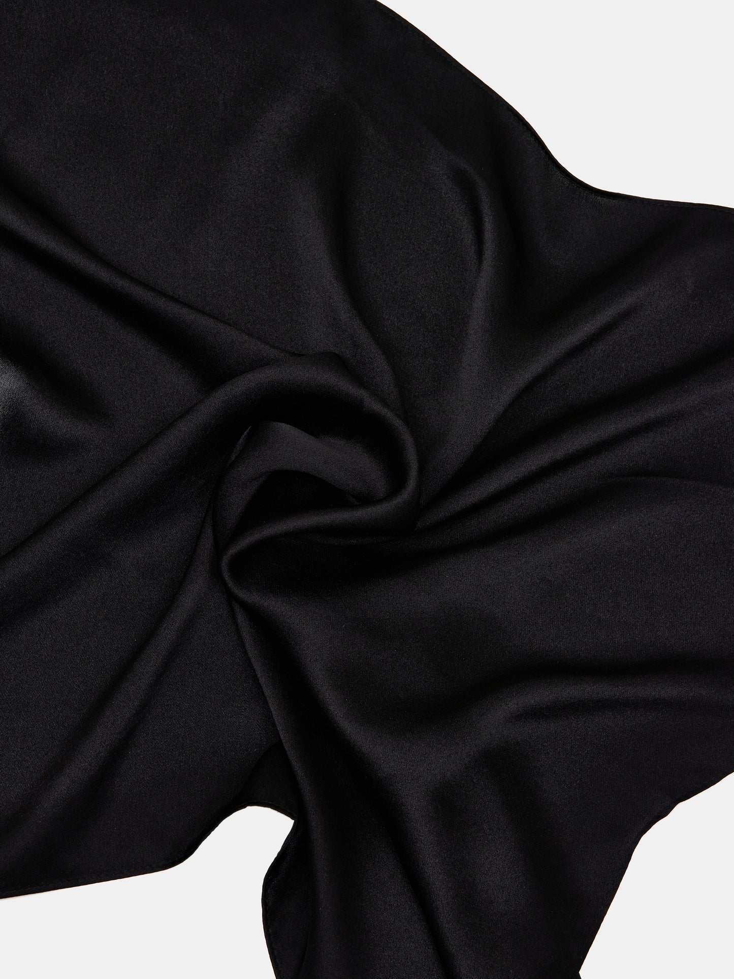 Solid Silk Scarf, Black